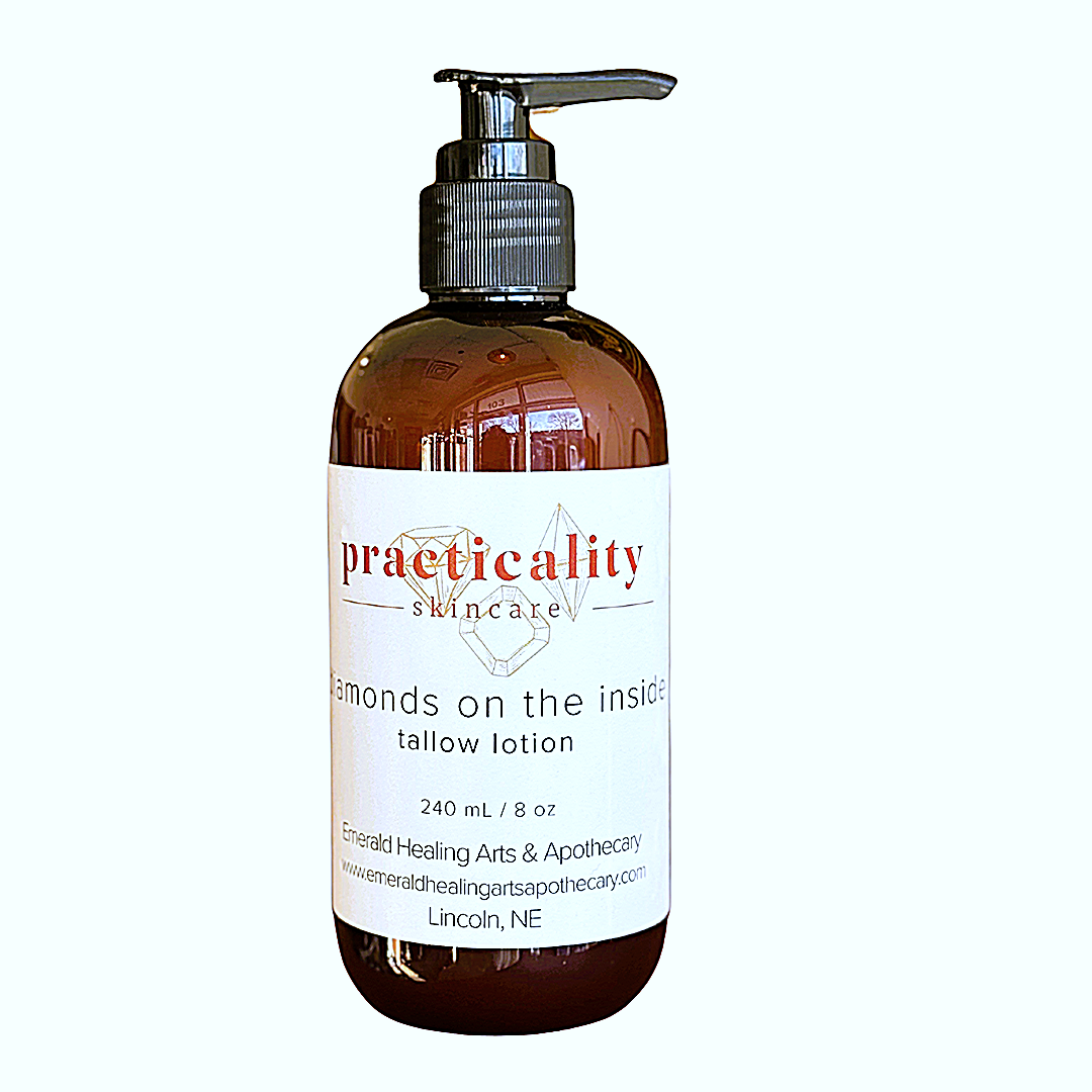 Diamonds on the Inside Tallow Lotion 2oz | Unscented, Grass-Fed, Chemical-Free | Perfect for Babies & Dry Skin
