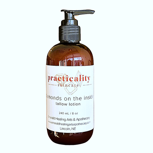 Diamonds on the Inside Tallow Lotion 8oz | Unscented, Grass-Fed, Chemical-Free | Perfect for Babies & Dry Skin