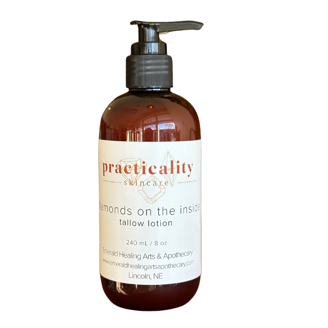 Diamonds on the Inside Tallow Lotion 2oz | Unscented, Grass-Fed, Chemical-Free | Perfect for Babies & Dry Skin
