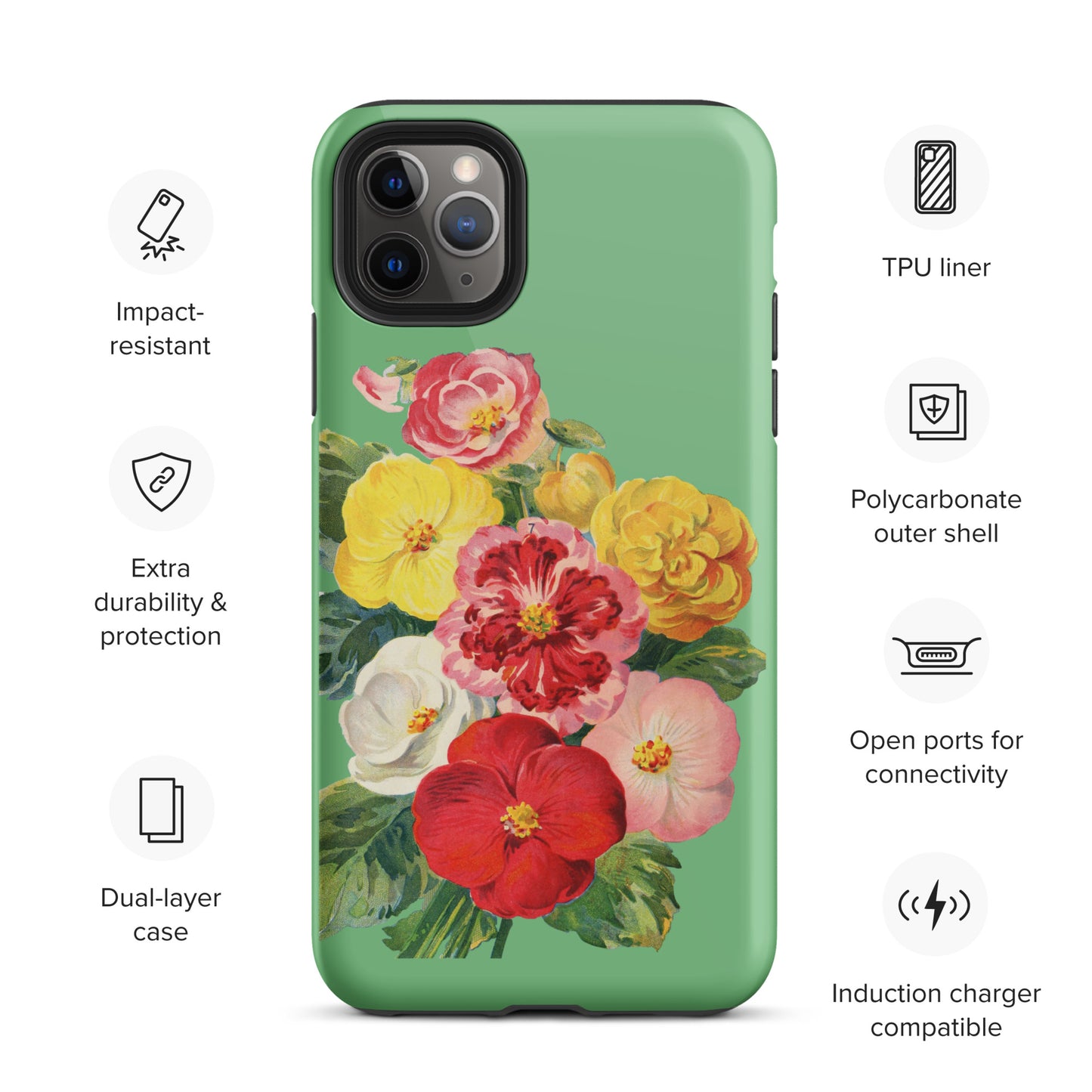 Vintage Flower Tough iPhone case