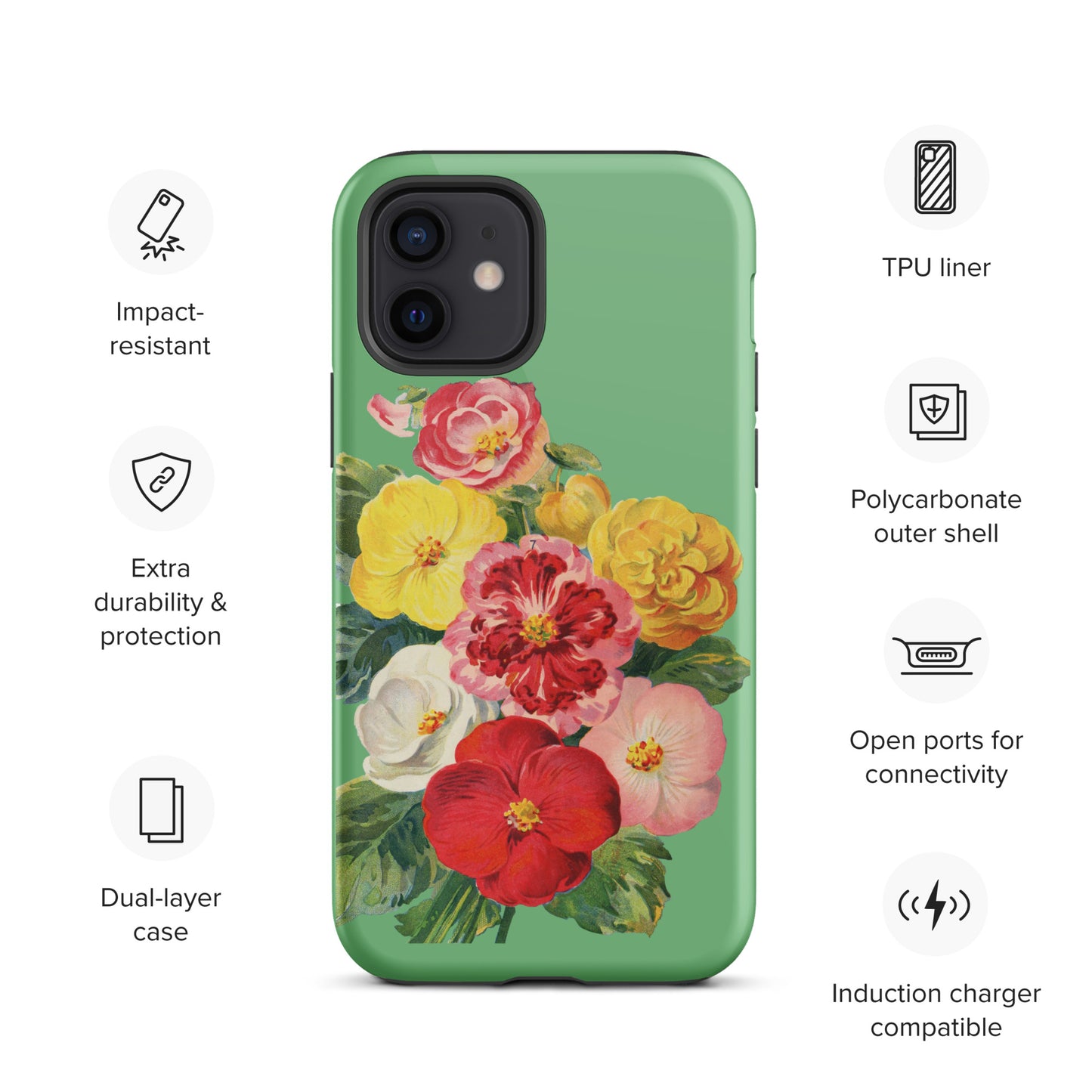 Vintage Flower Tough iPhone case