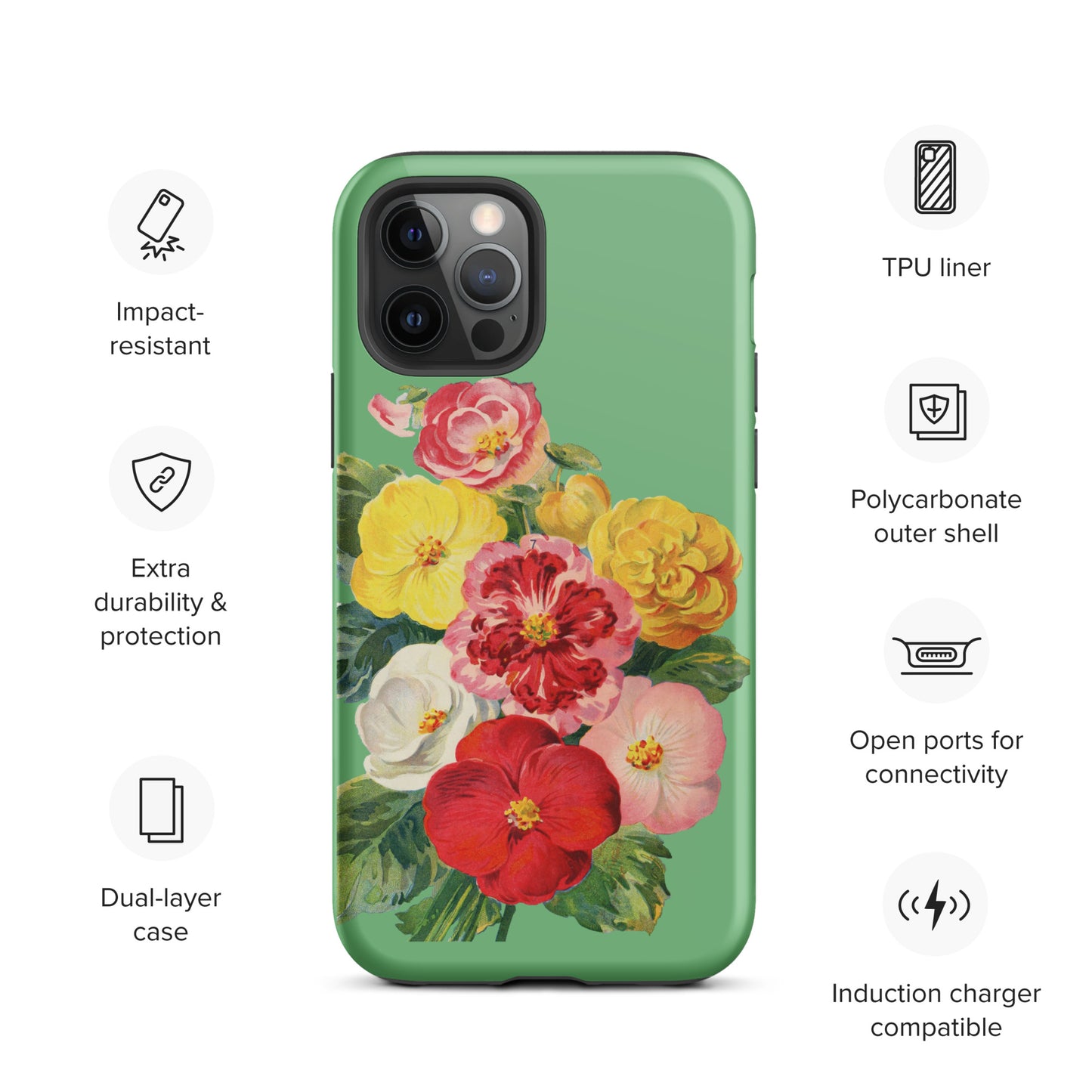 Vintage Flower Tough iPhone case