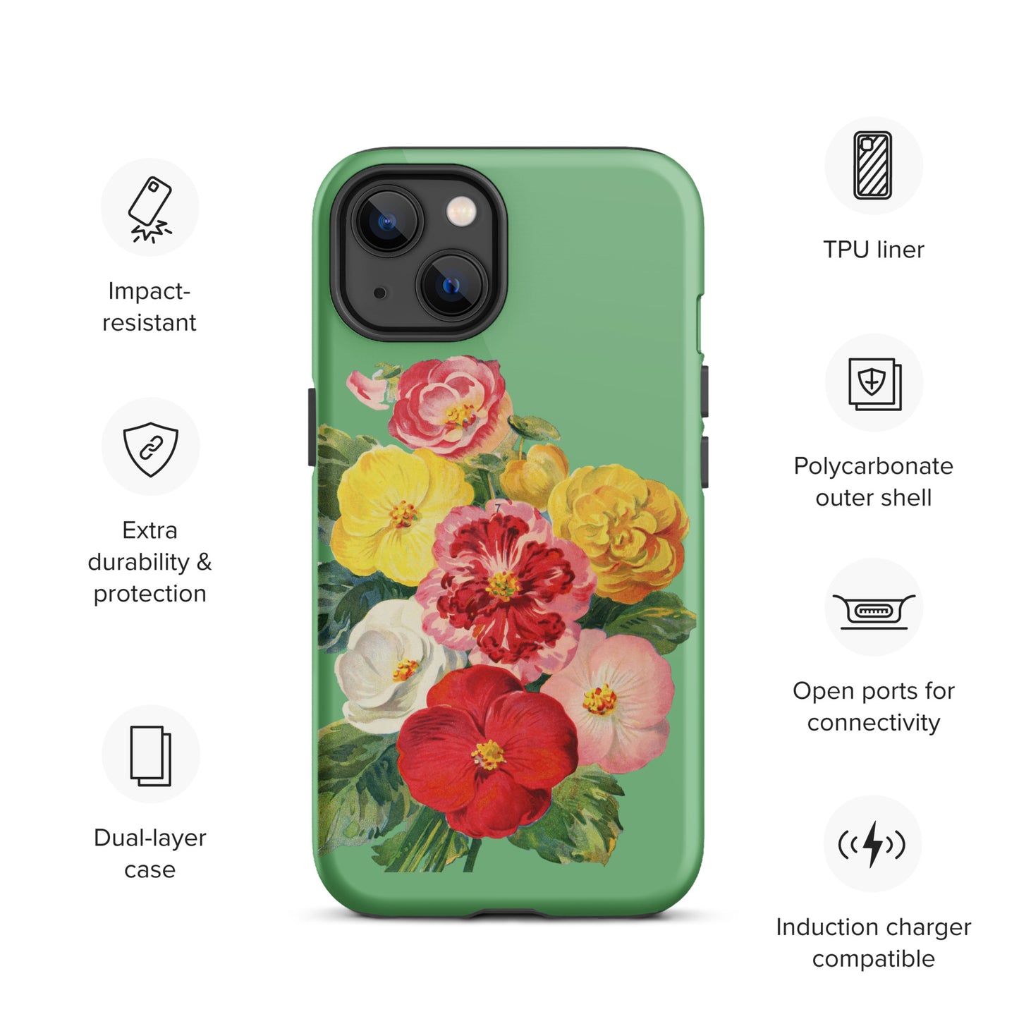 Vintage Flower Tough iPhone case