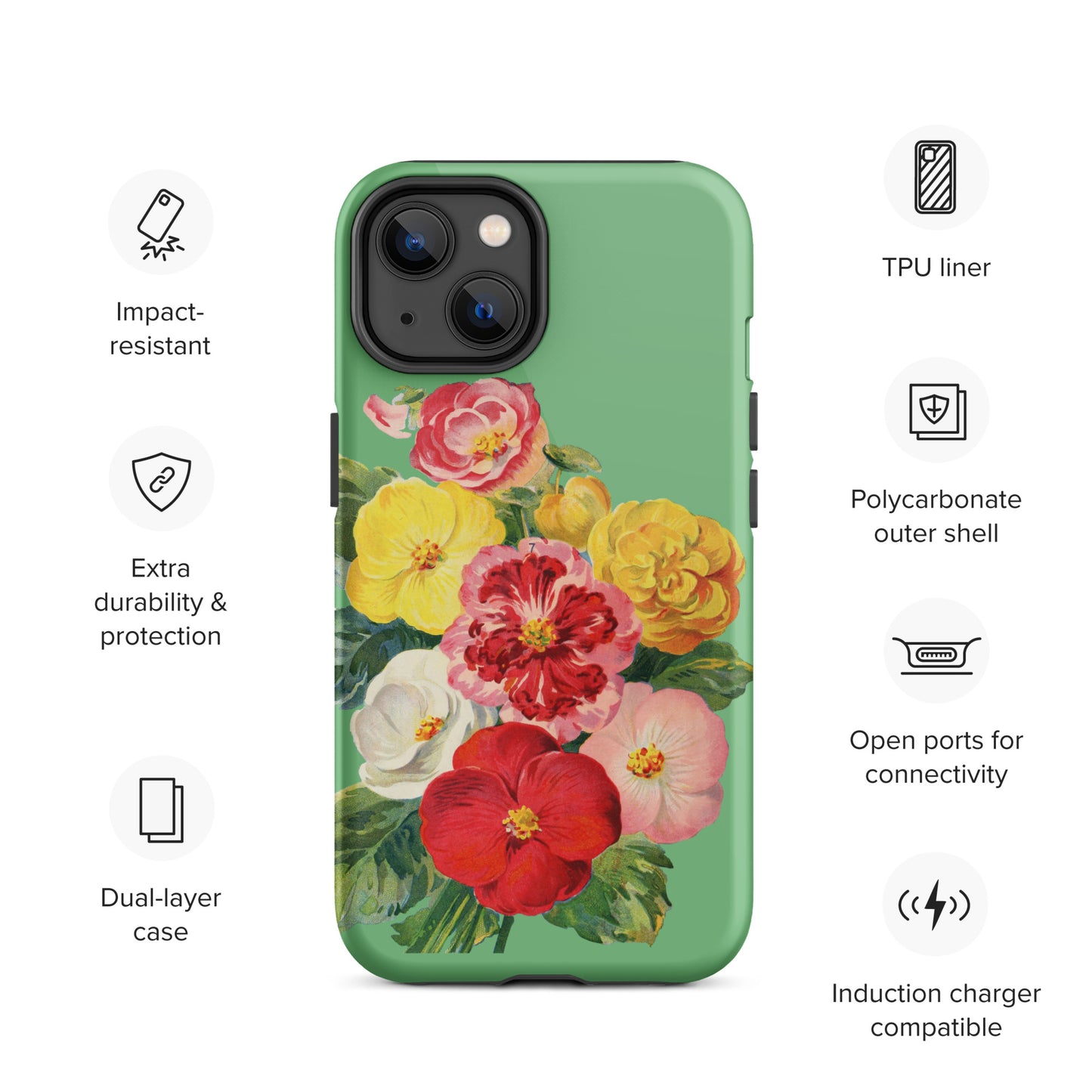 Vintage Flower Tough iPhone case