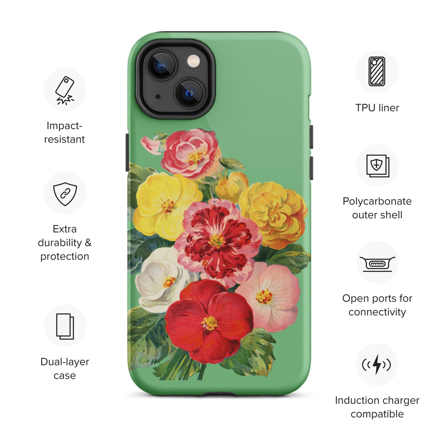 Vintage Flower Tough iPhone case