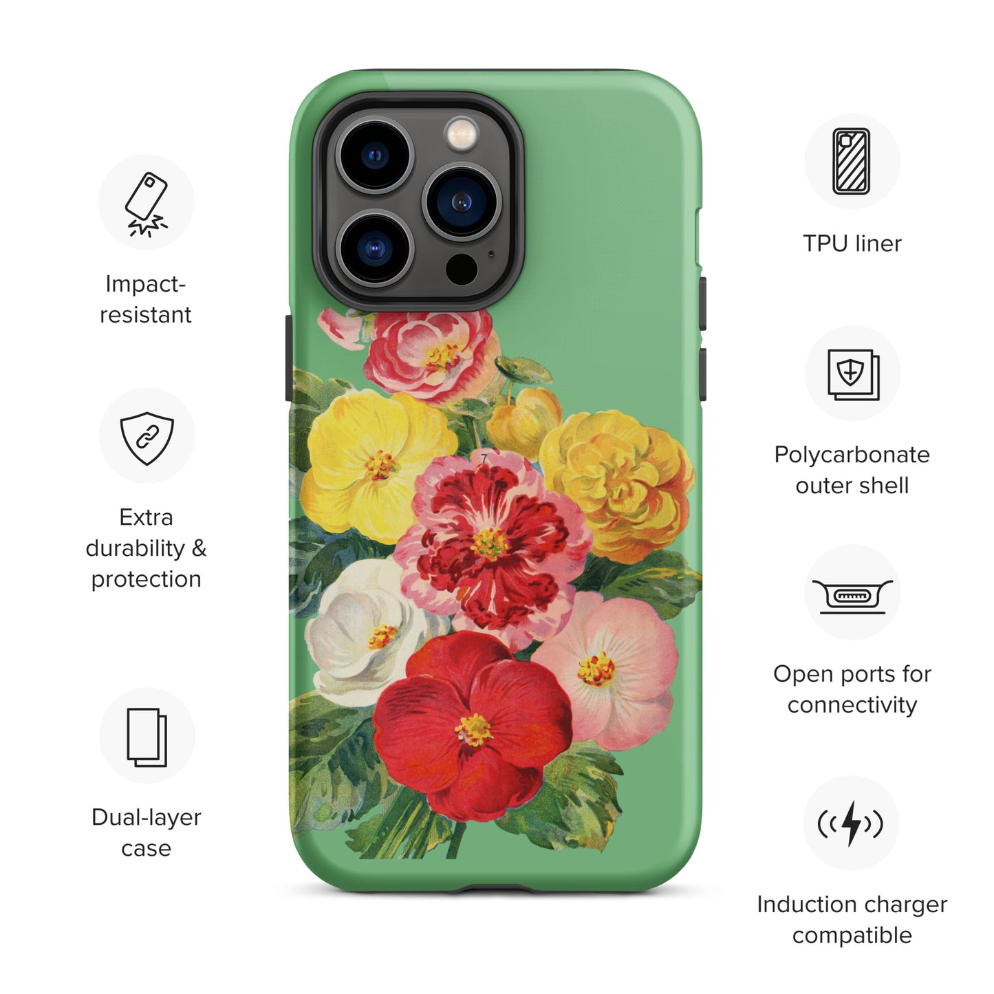 Vintage Flower Tough iPhone case