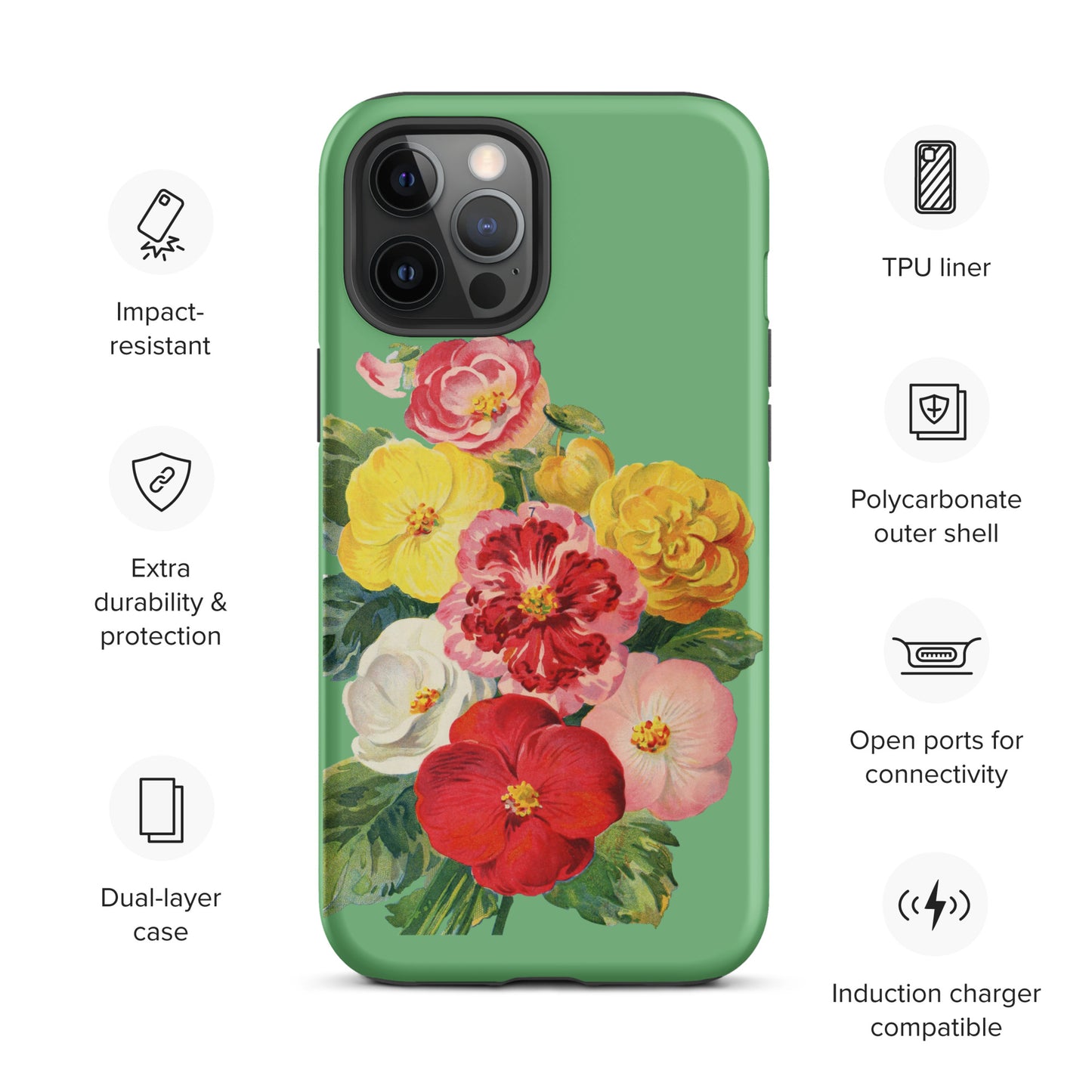 Vintage Flower Tough iPhone case