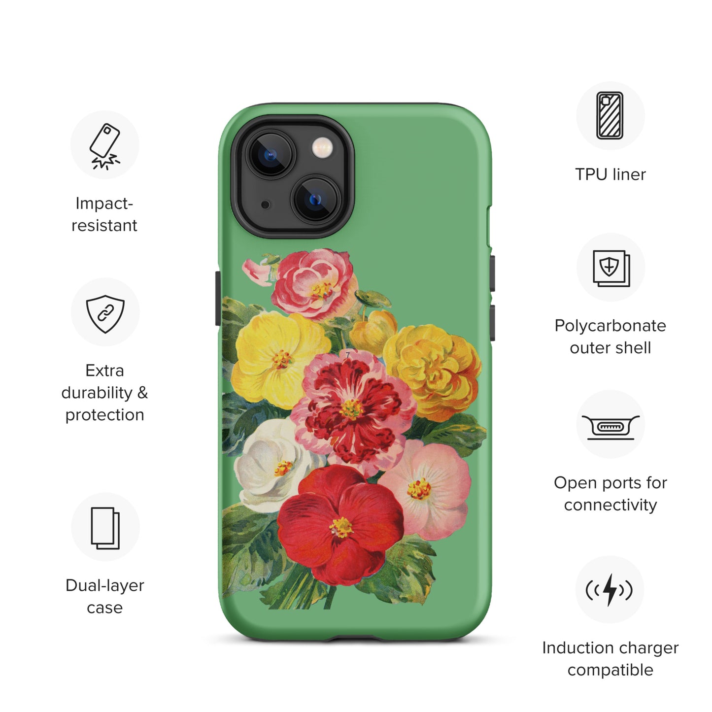 Vintage Flower Tough iPhone case