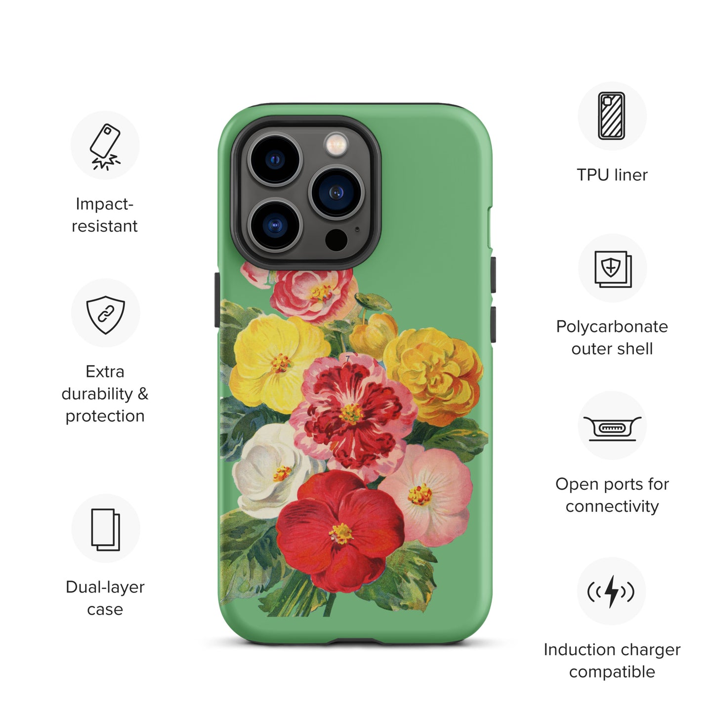 Vintage Flower Tough iPhone case