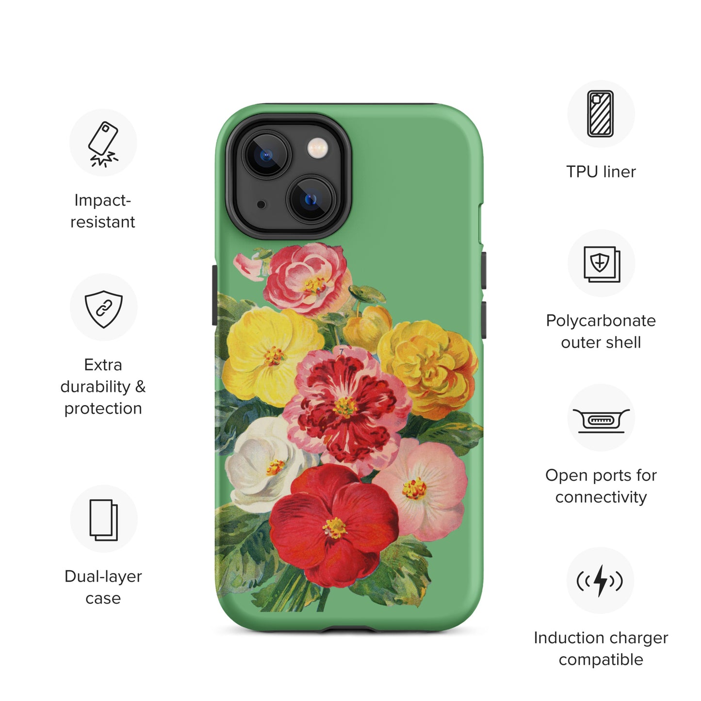 Vintage Flower Tough iPhone case