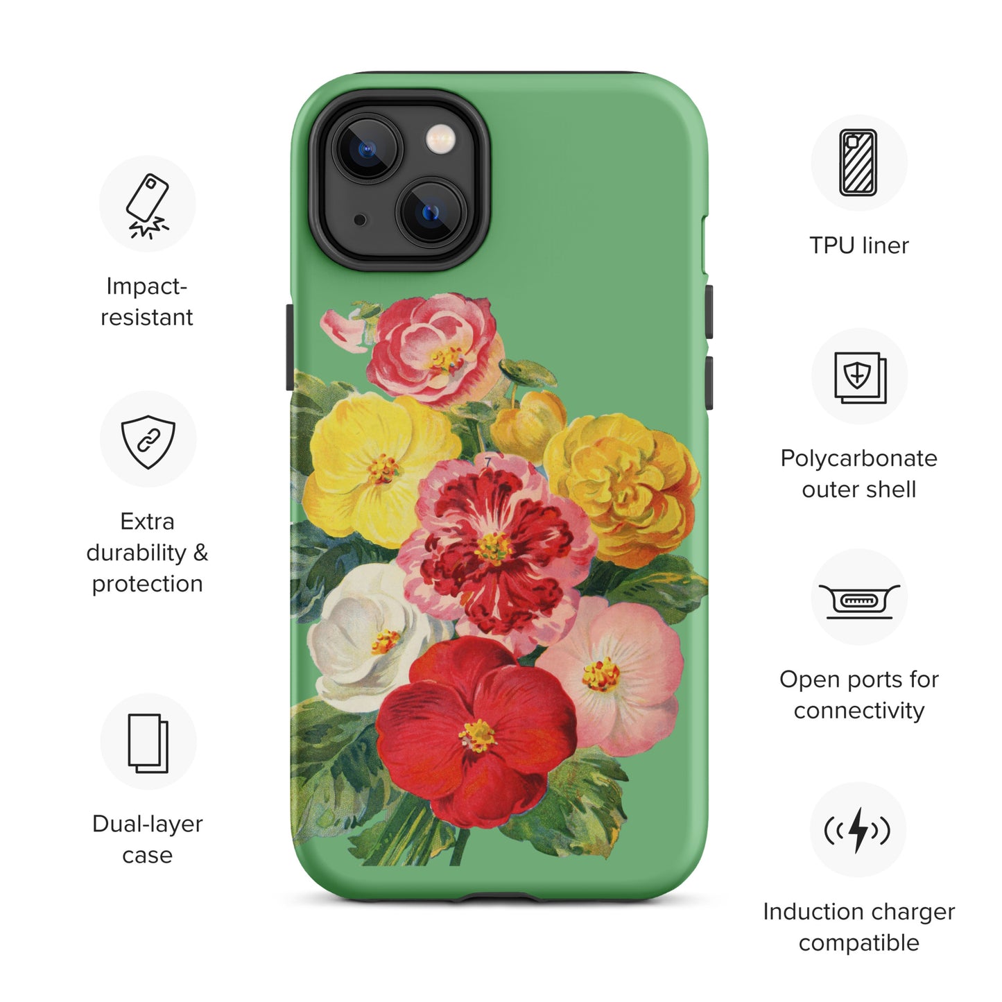 Vintage Flower Tough iPhone case