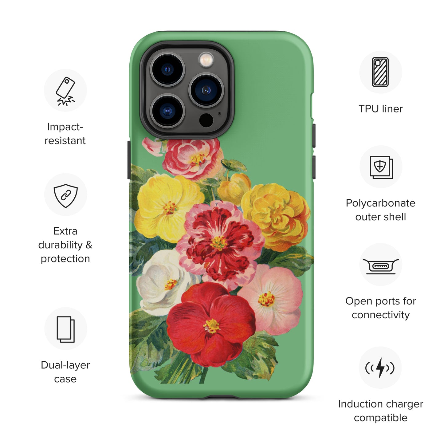 Vintage Flower Tough iPhone case