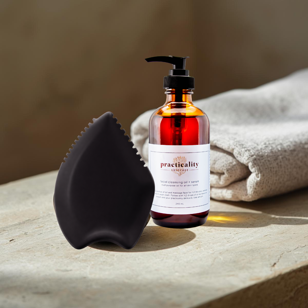 Bian Stone Gua Sha Tool for Facial & Lymphatic Massage