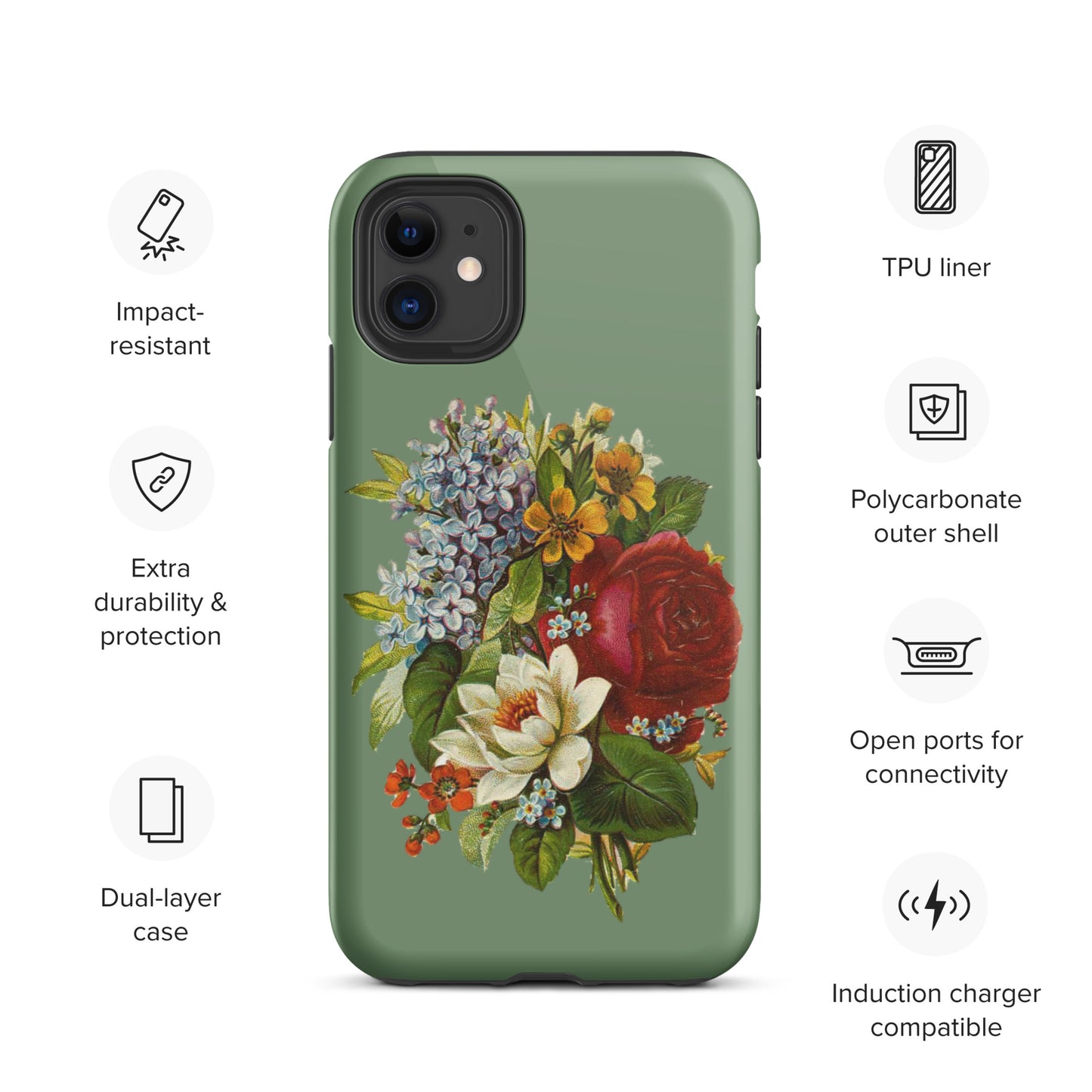 Vintage bouquet Tough iPhone case