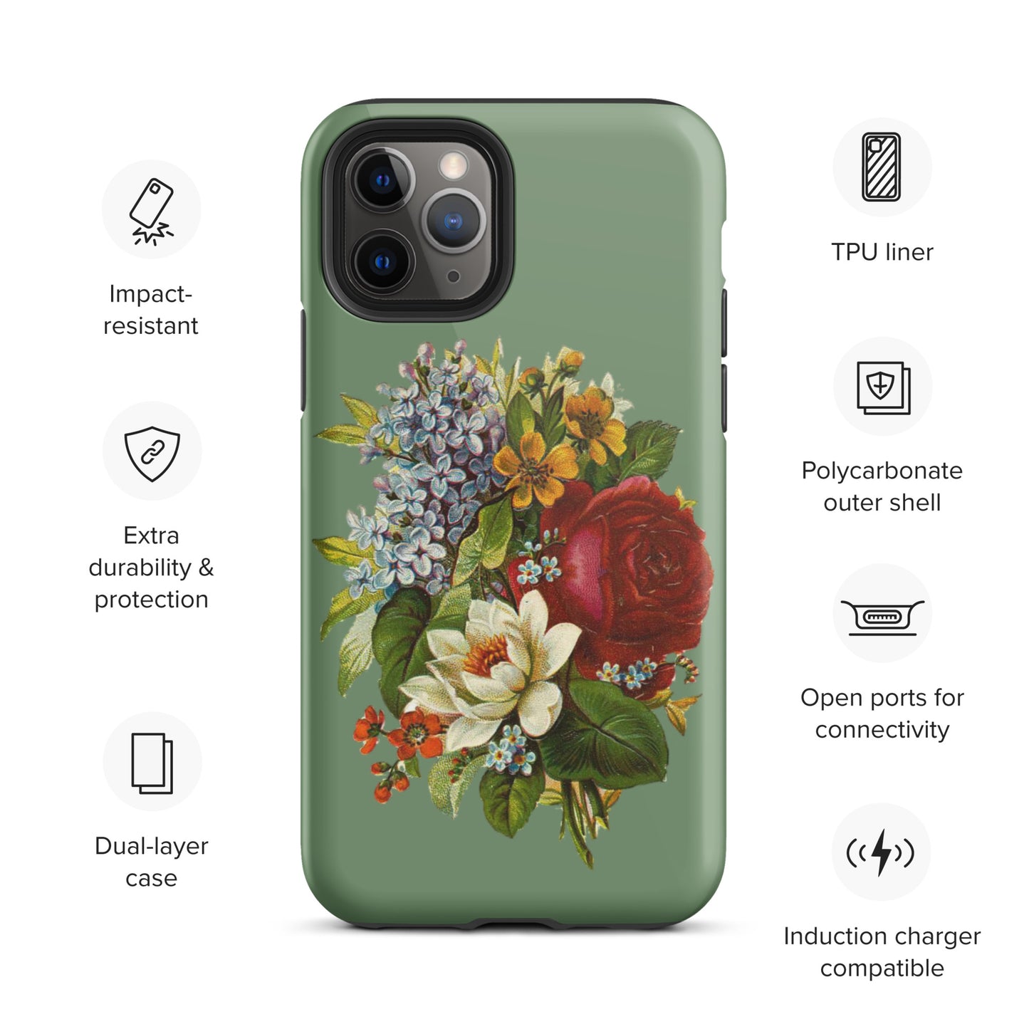 Vintage bouquet Tough iPhone case