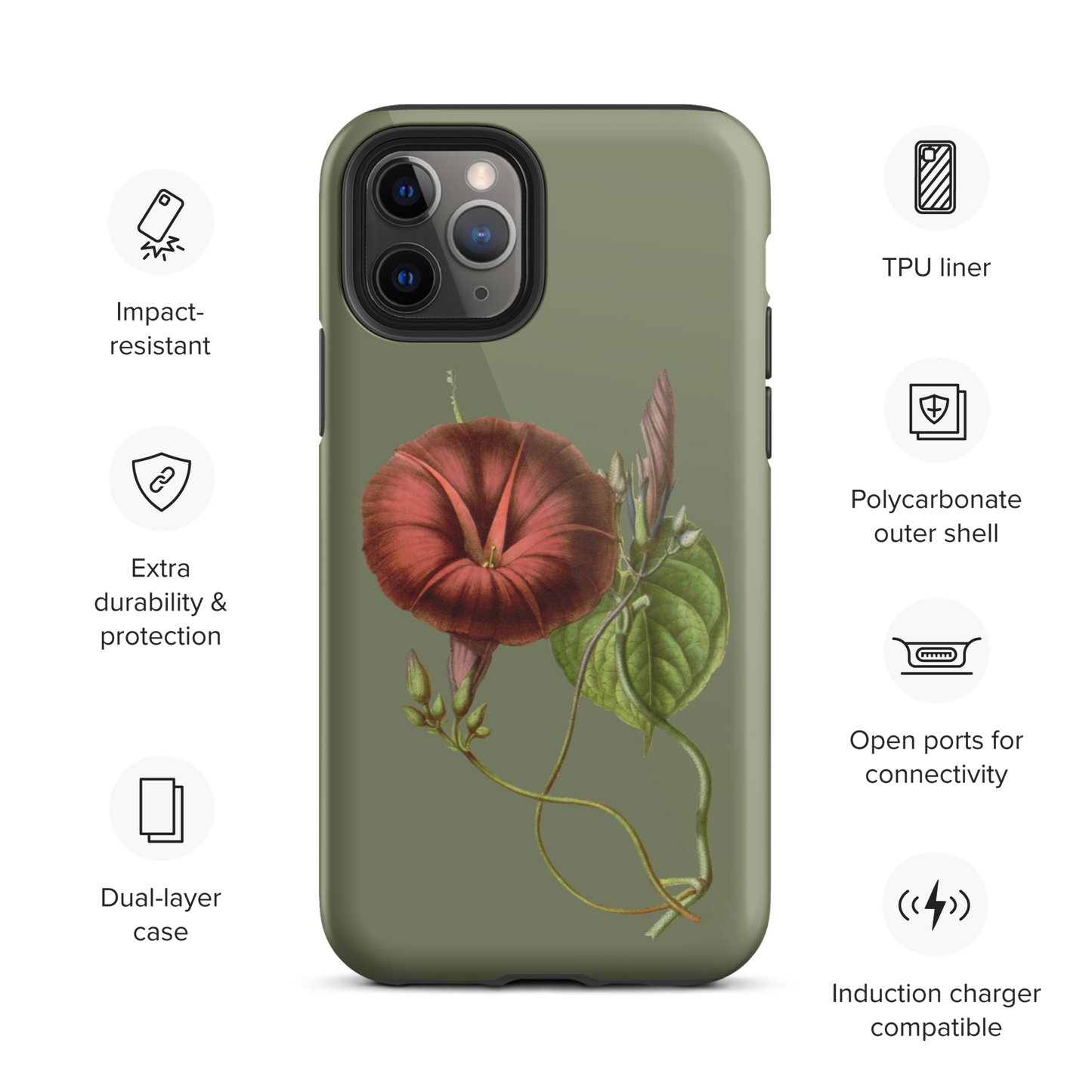 Vintage floral Tough iPhone case