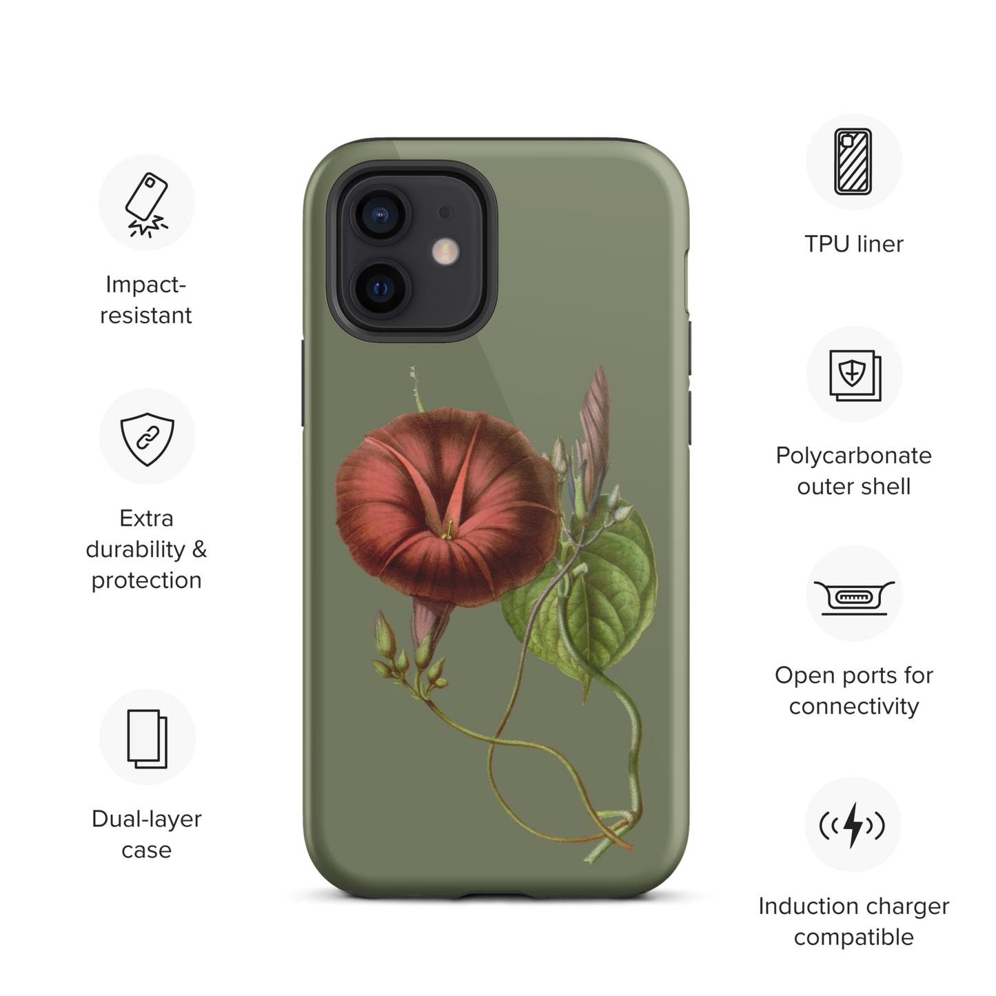 Vintage floral Tough iPhone case