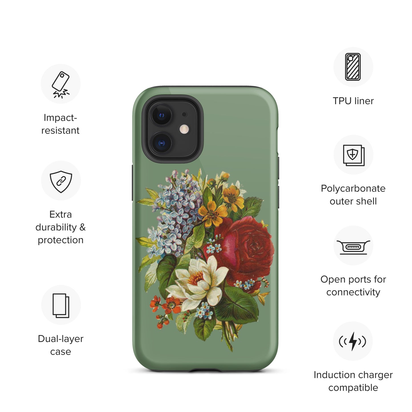 Vintage bouquet Tough iPhone case