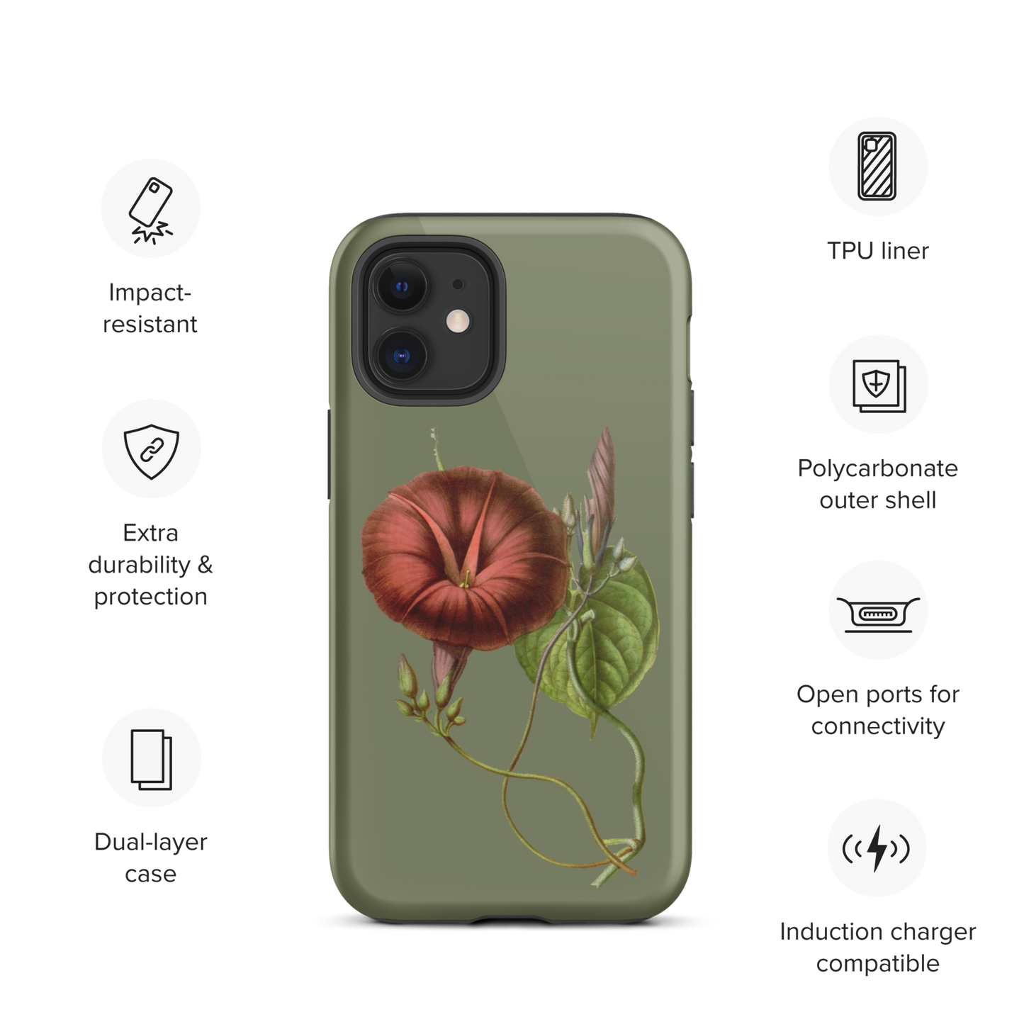 Vintage floral Tough iPhone case