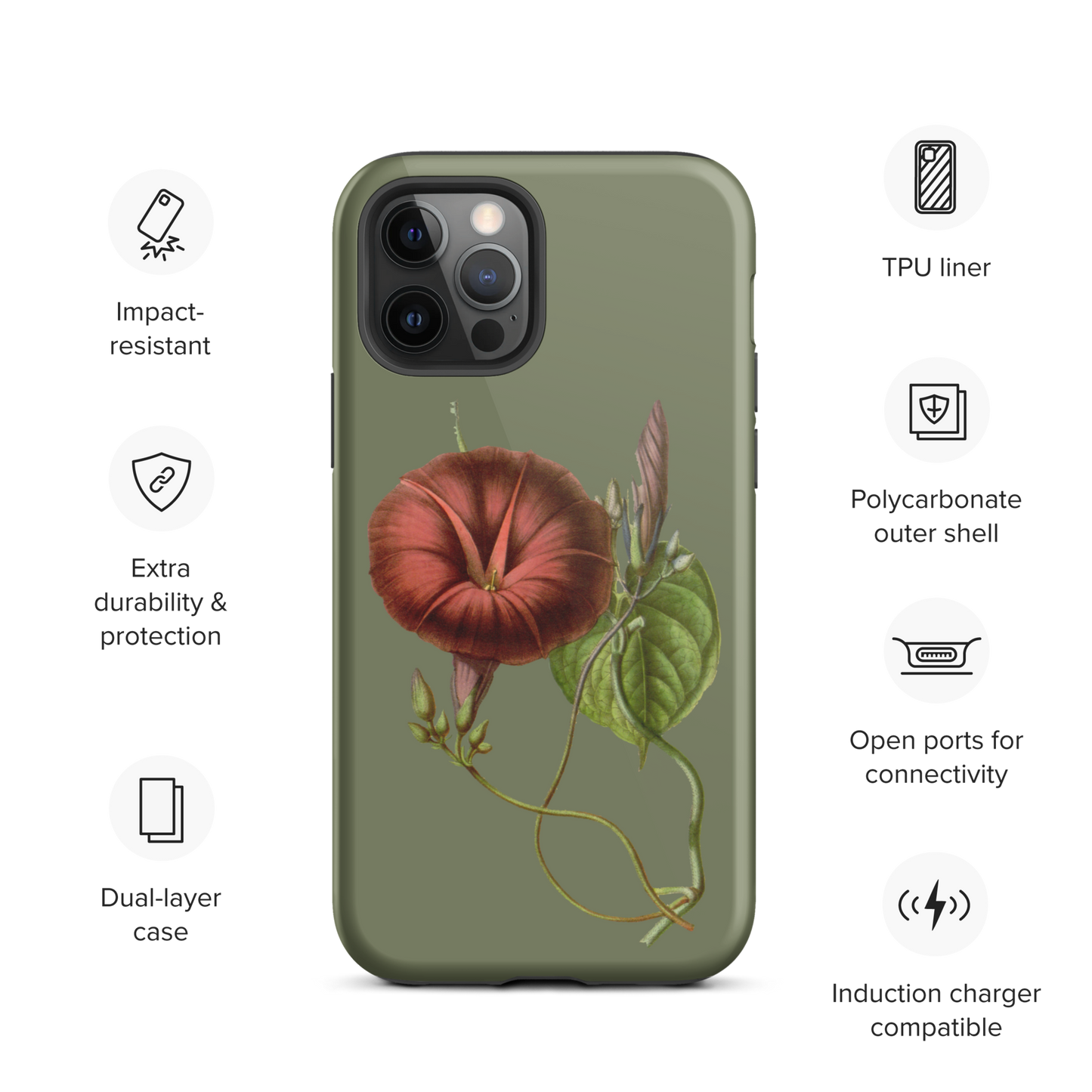 Vintage floral Tough iPhone case