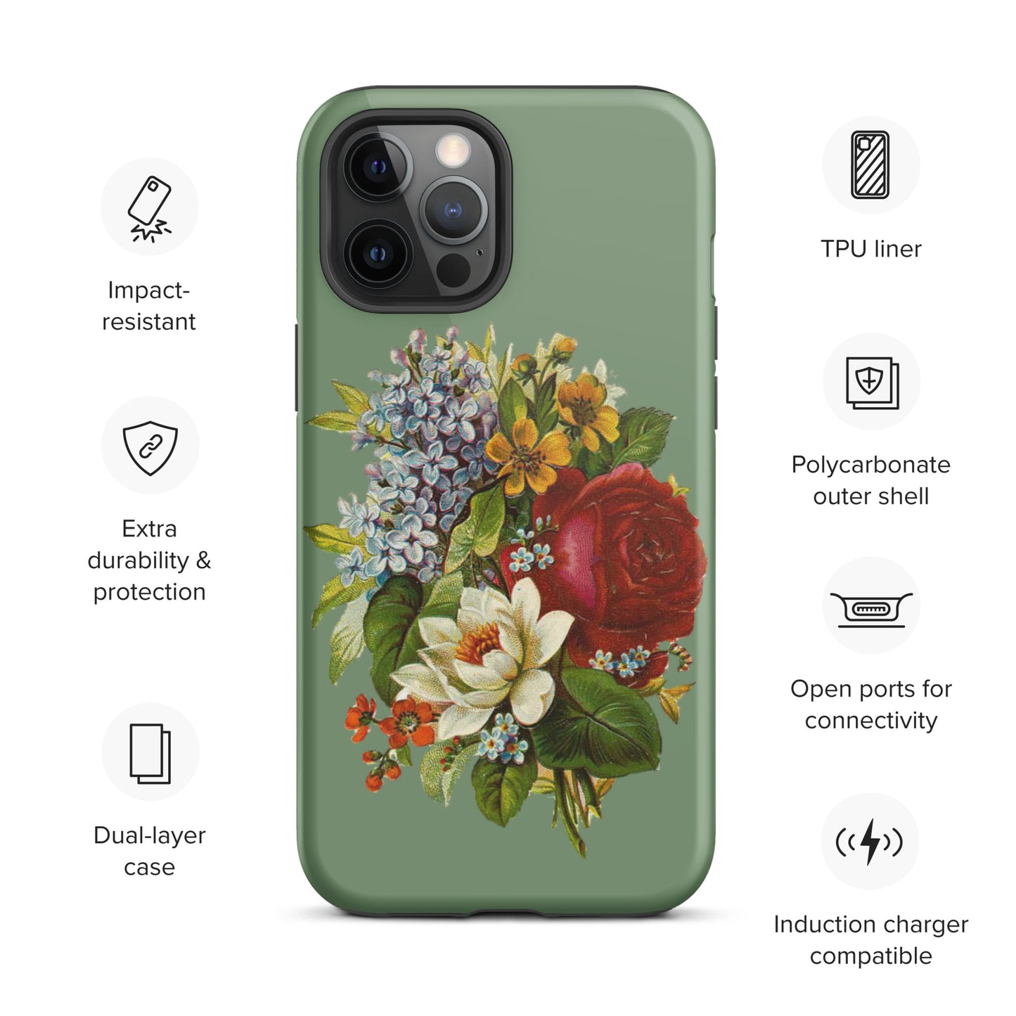 Vintage bouquet Tough iPhone case