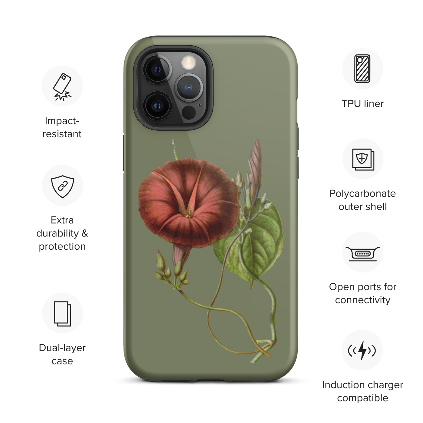 Vintage floral Tough iPhone case