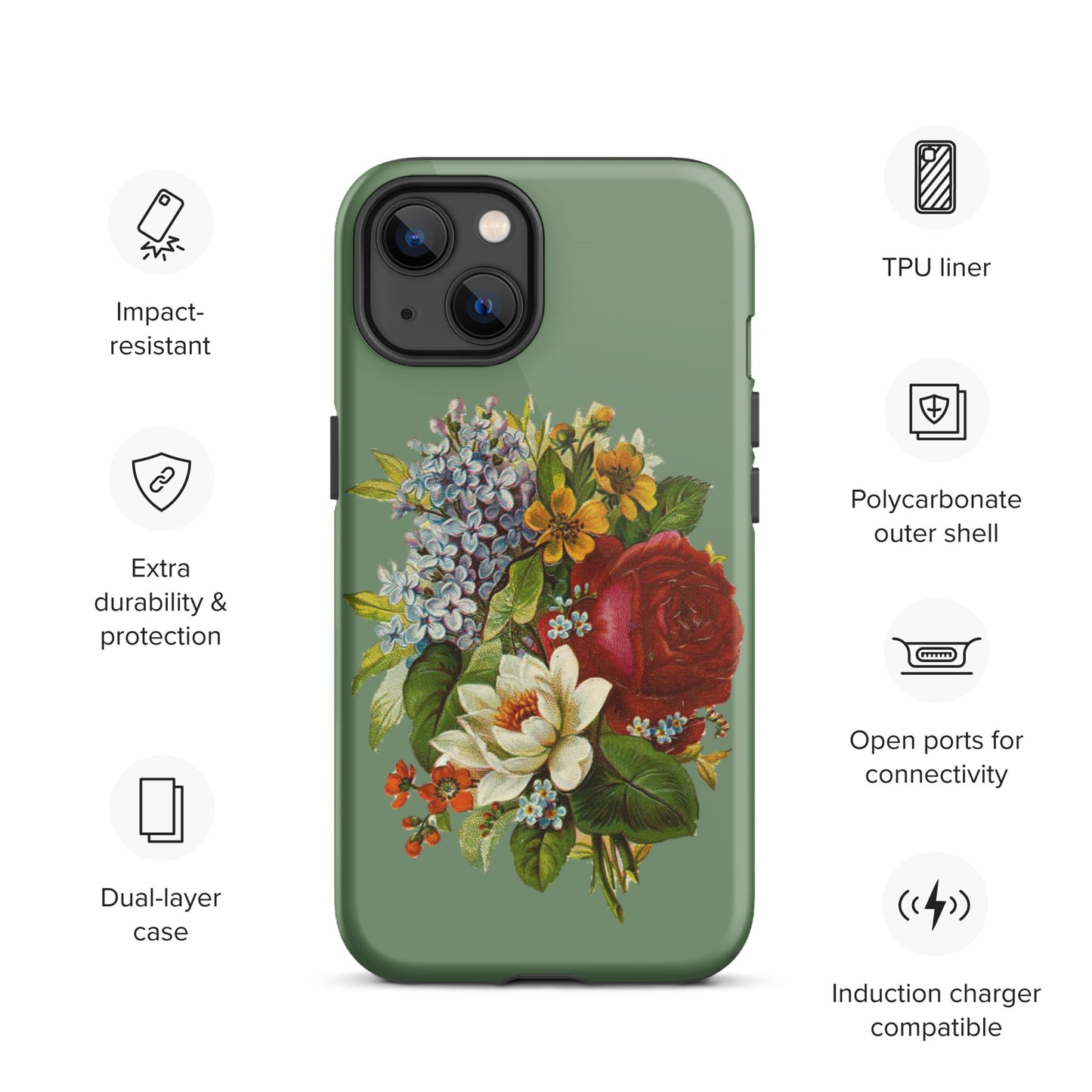 Vintage bouquet Tough iPhone case