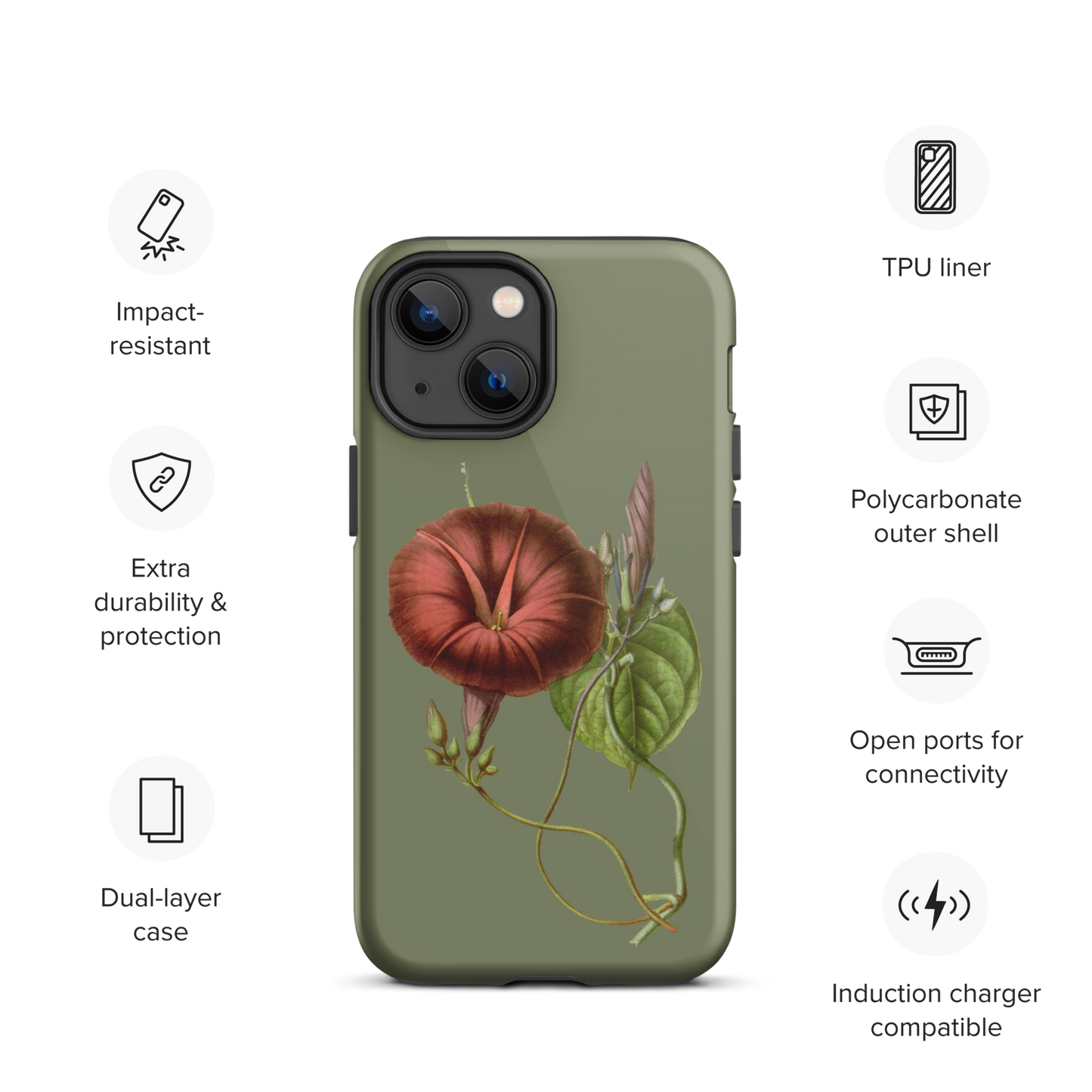 Vintage floral Tough iPhone case