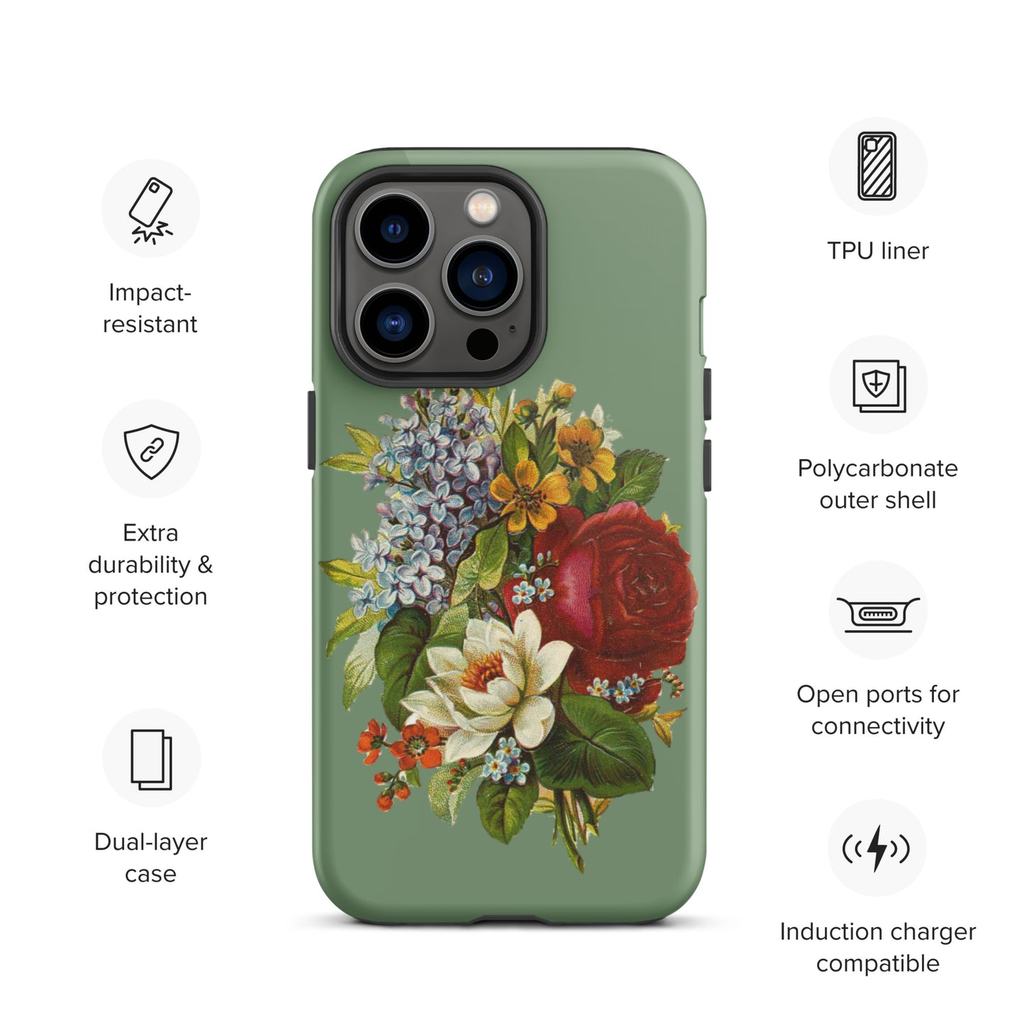 Vintage bouquet Tough iPhone case