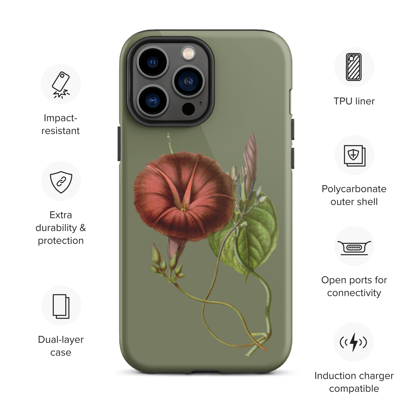 Vintage floral Tough iPhone case