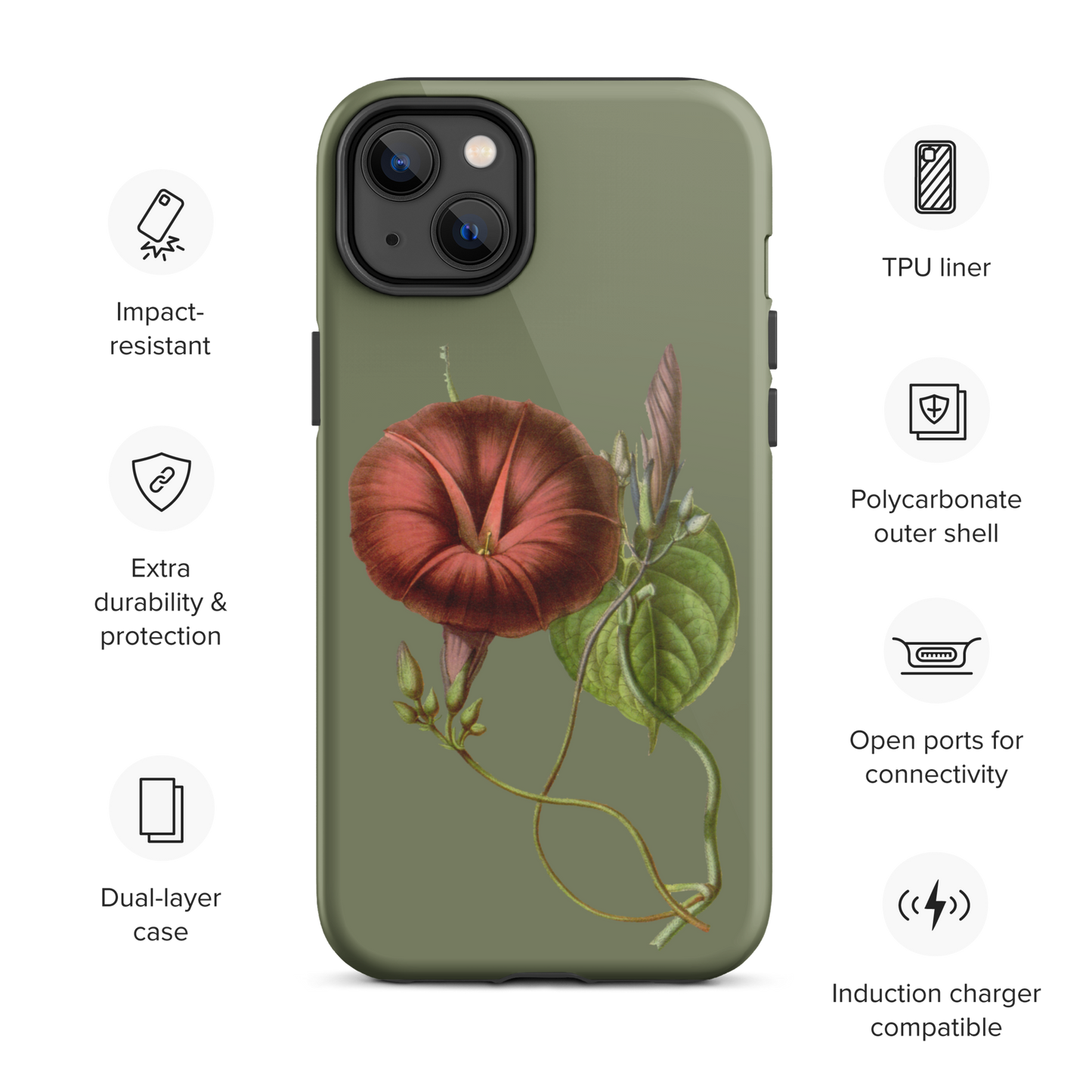 Vintage floral Tough iPhone case