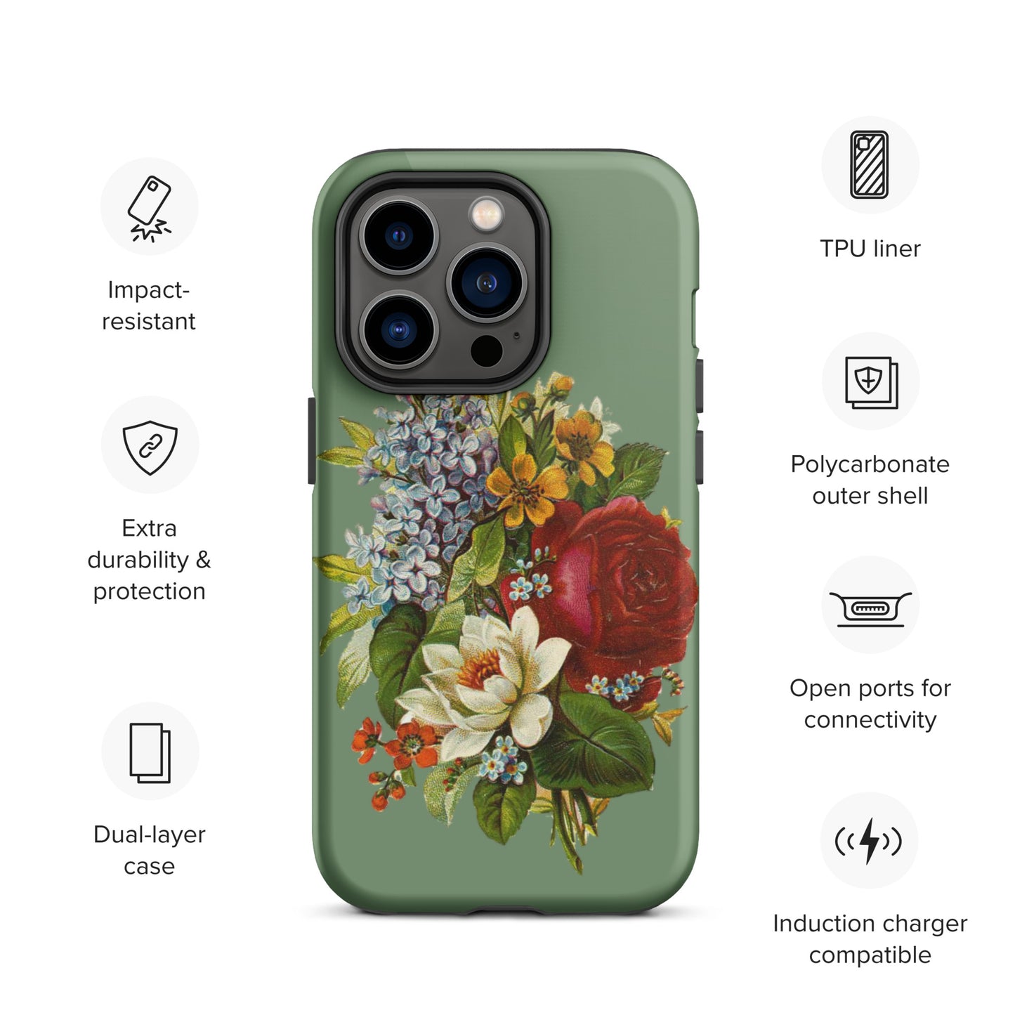 Vintage bouquet Tough iPhone case