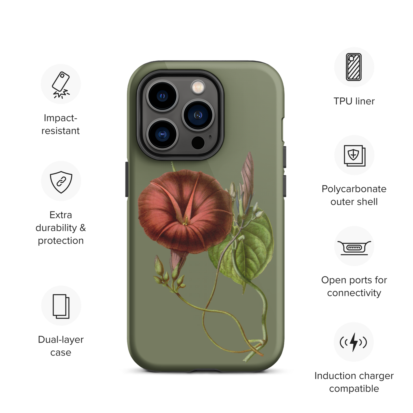 Vintage floral Tough iPhone case