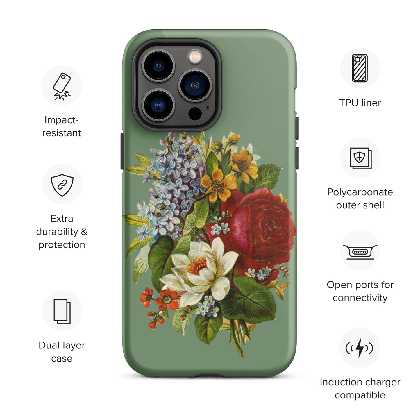 Vintage bouquet Tough iPhone case