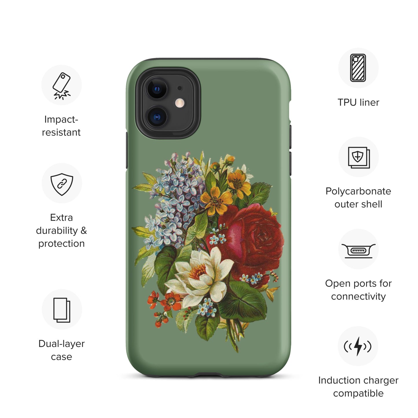 Vintage bouquet Tough iPhone case