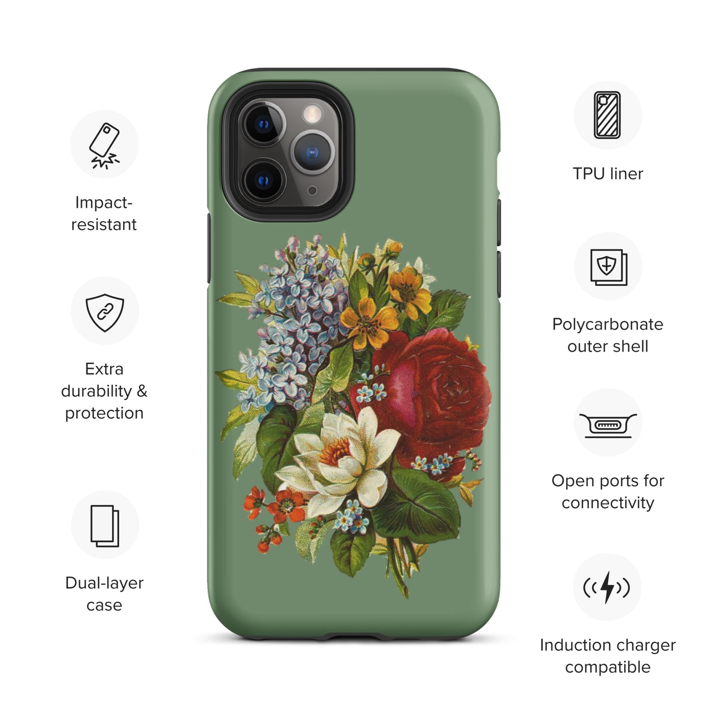 Vintage bouquet Tough iPhone case