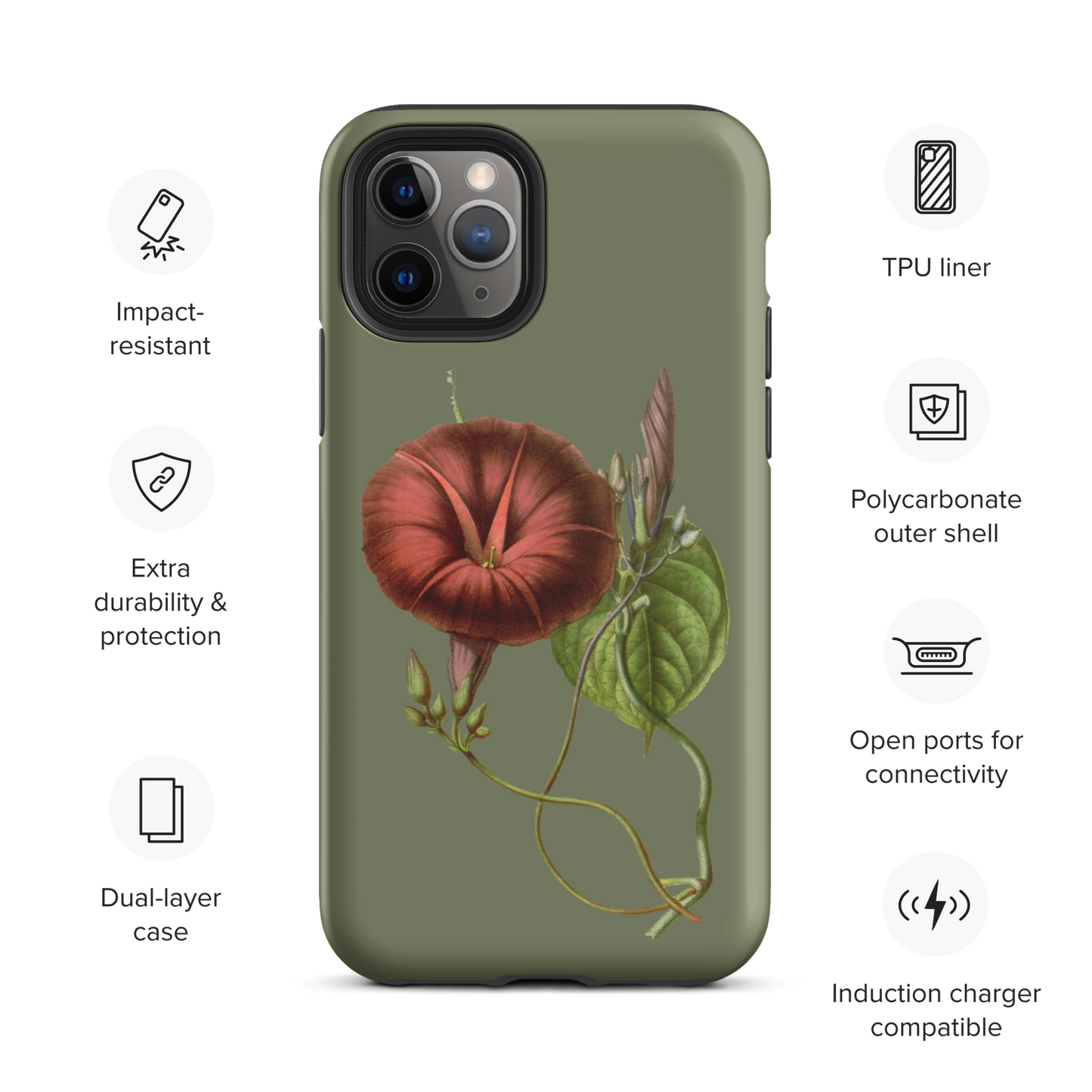 Vintage floral Tough iPhone case