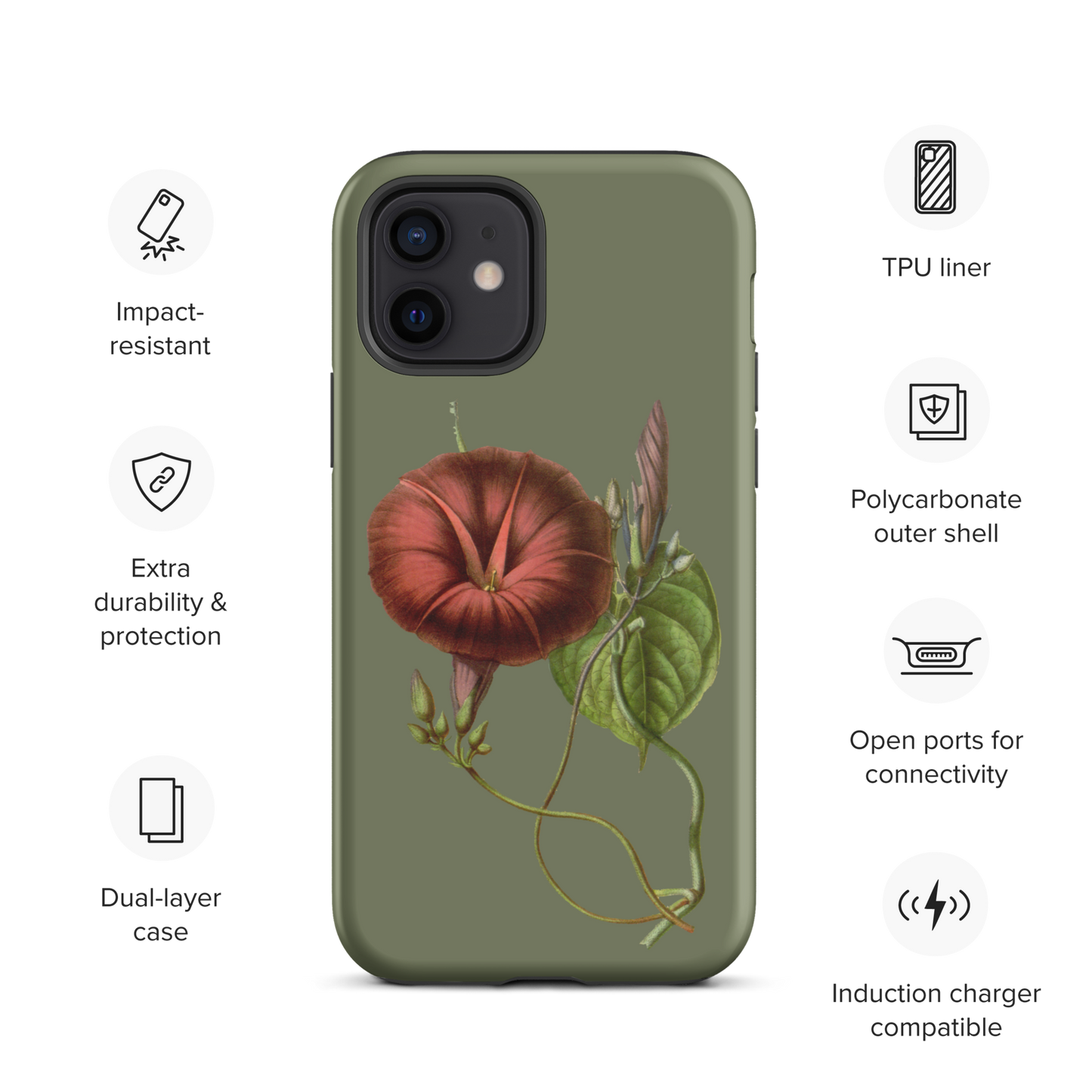 Vintage floral Tough iPhone case