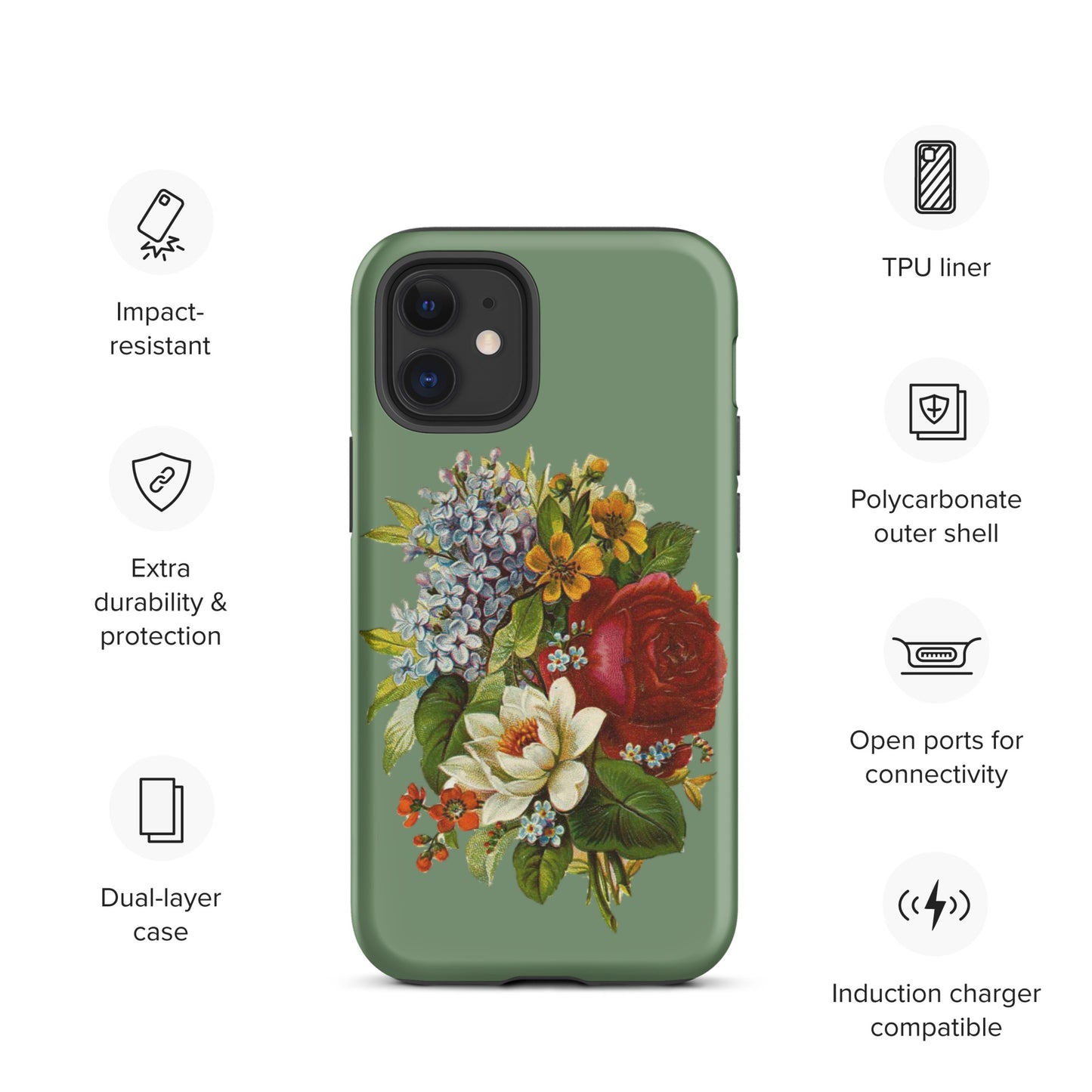 Vintage bouquet Tough iPhone case