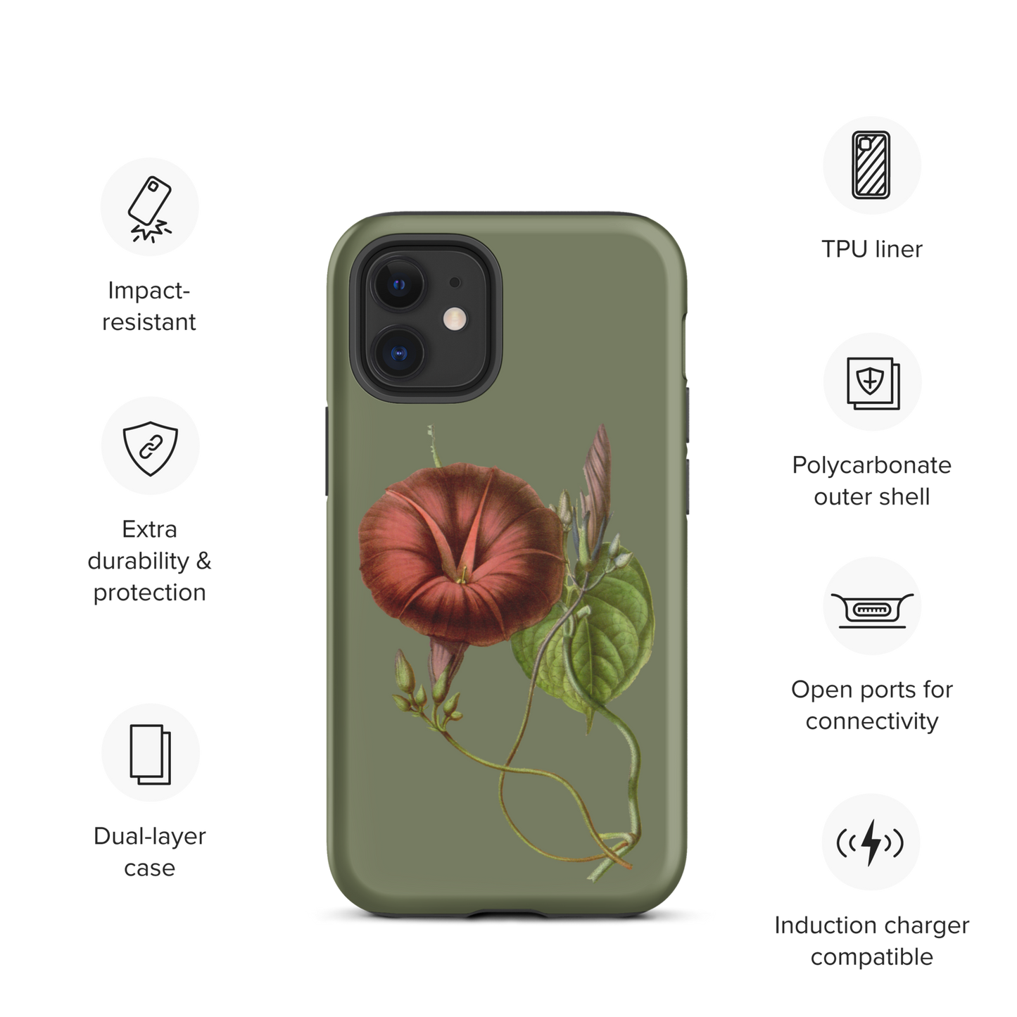 Vintage floral Tough iPhone case