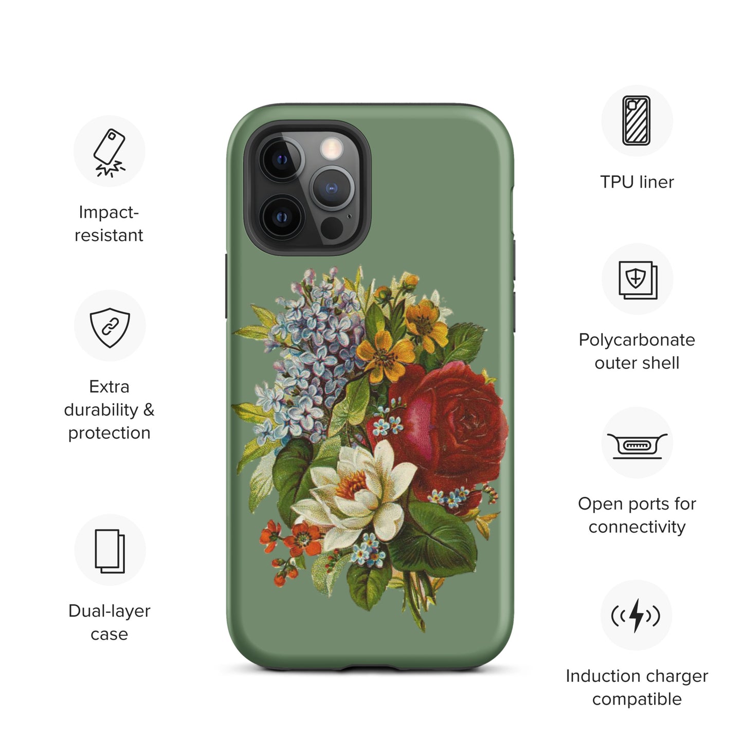 Vintage bouquet Tough iPhone case