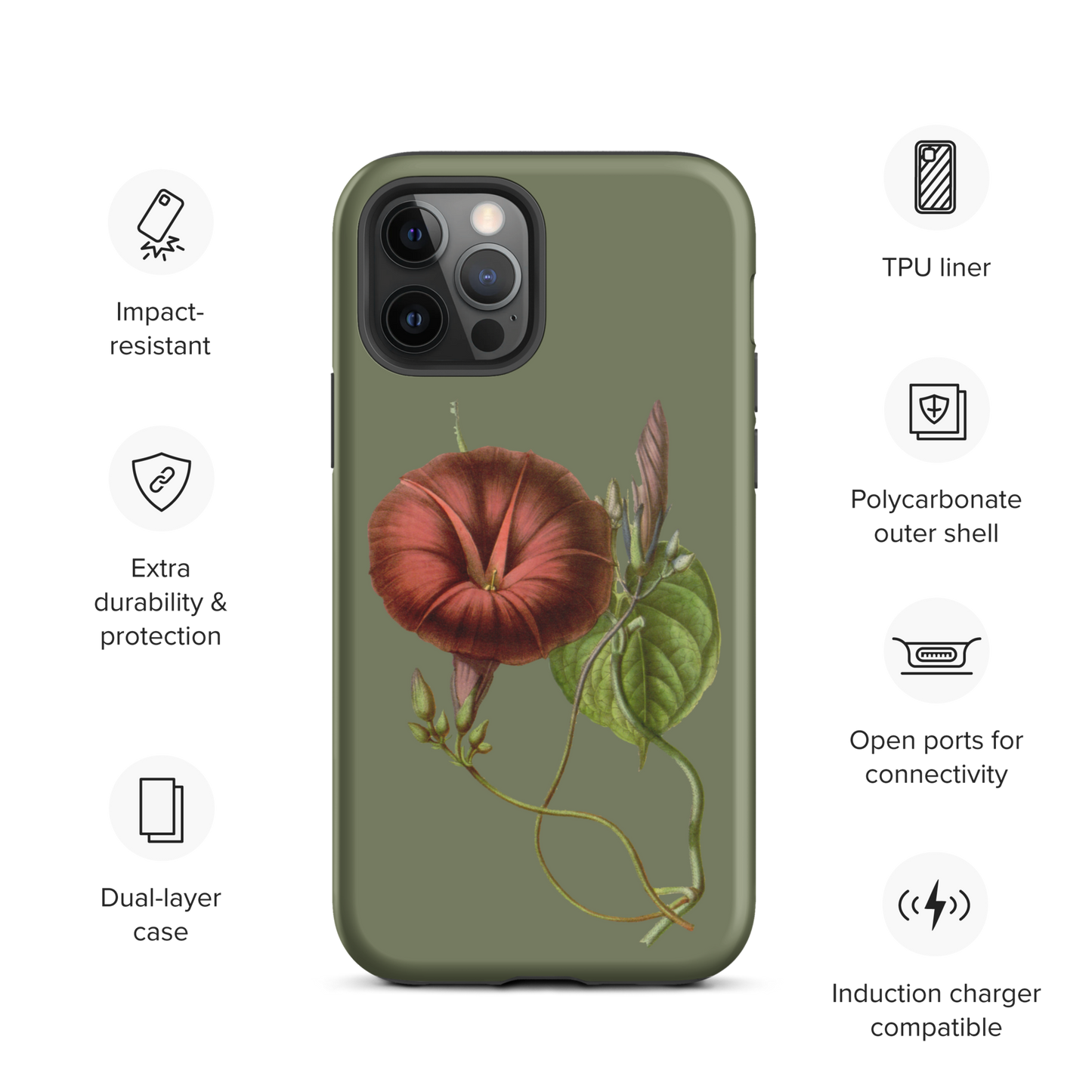 Vintage floral Tough iPhone case