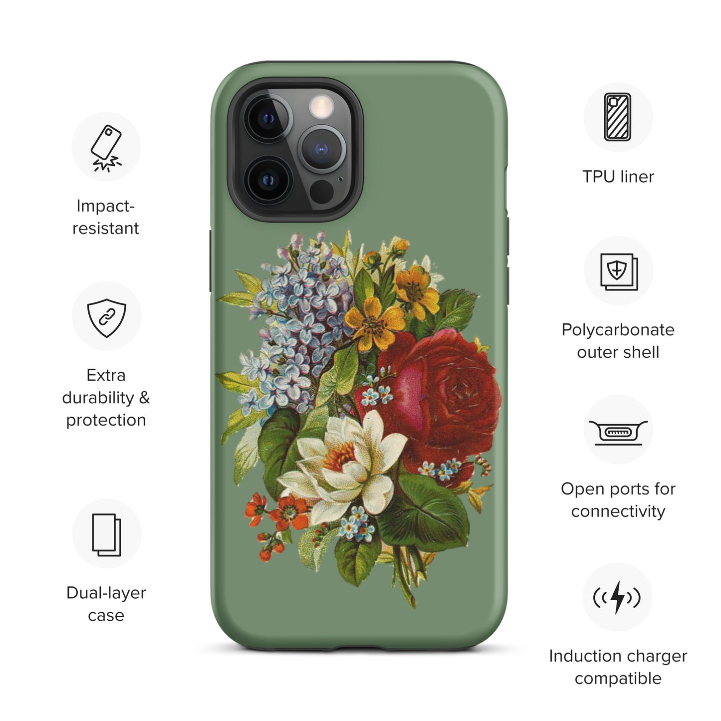 Vintage bouquet Tough iPhone case