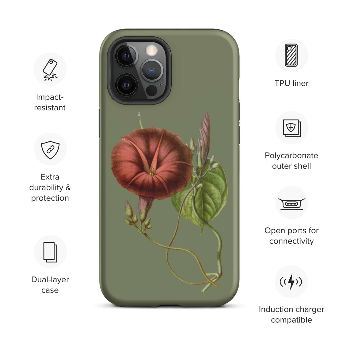 Vintage floral Tough iPhone case