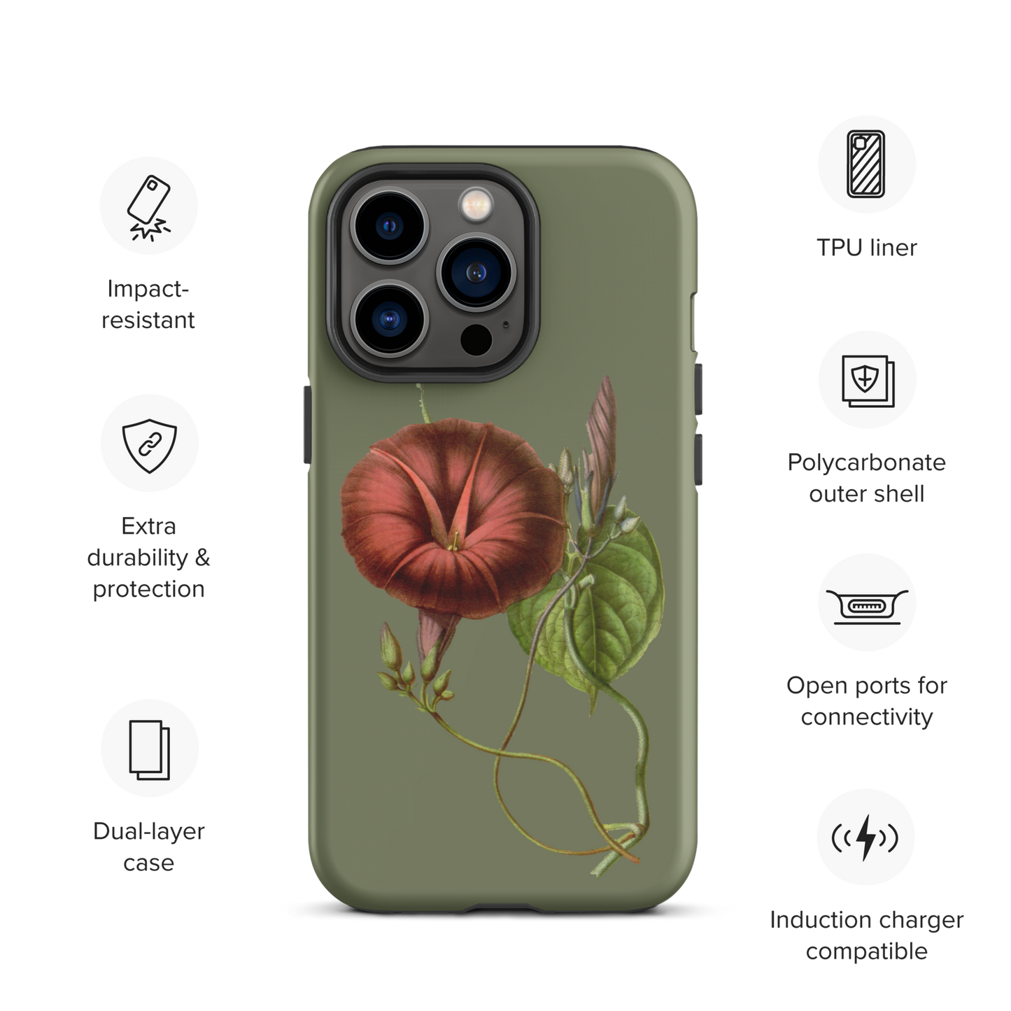 Vintage floral Tough iPhone case