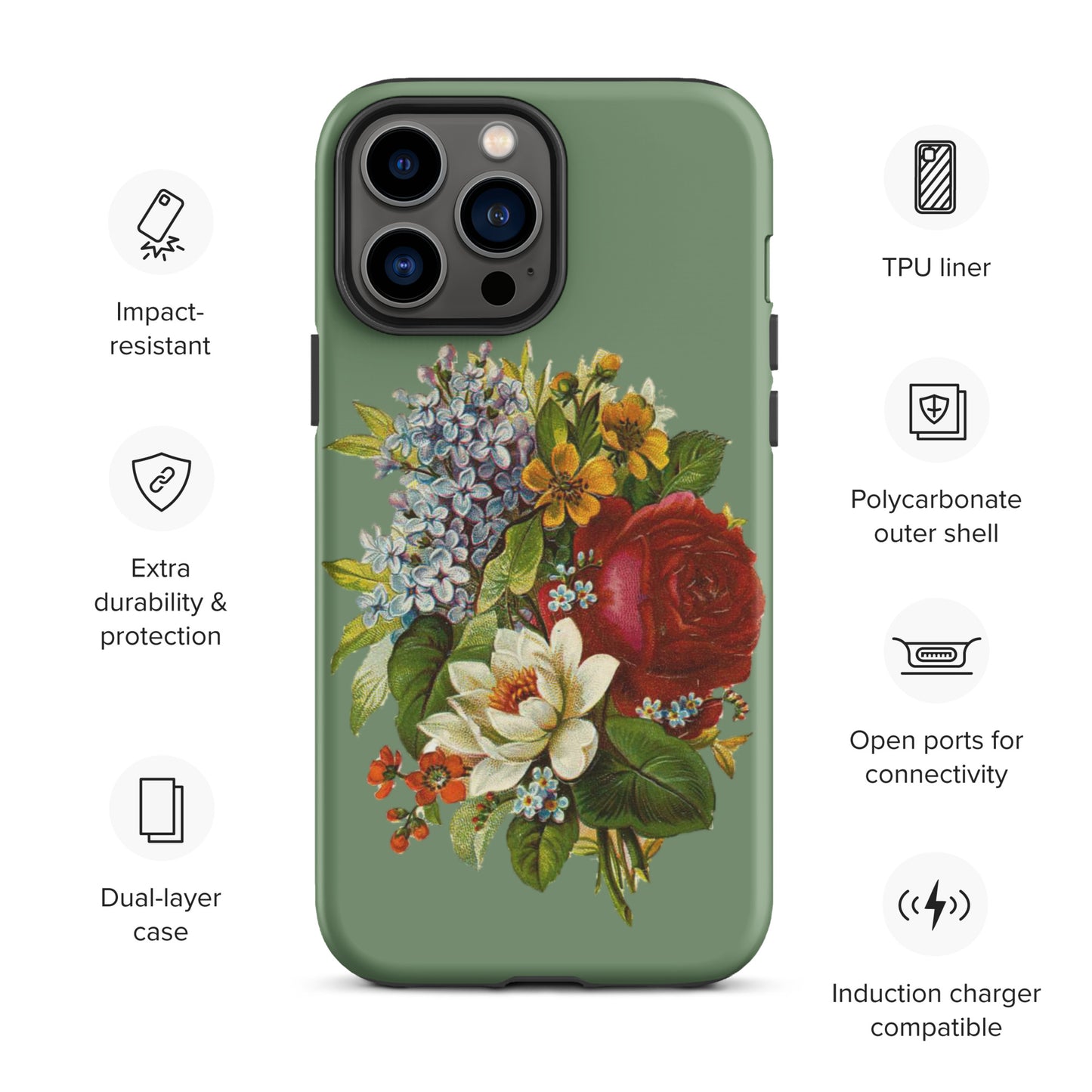 Vintage bouquet Tough iPhone case