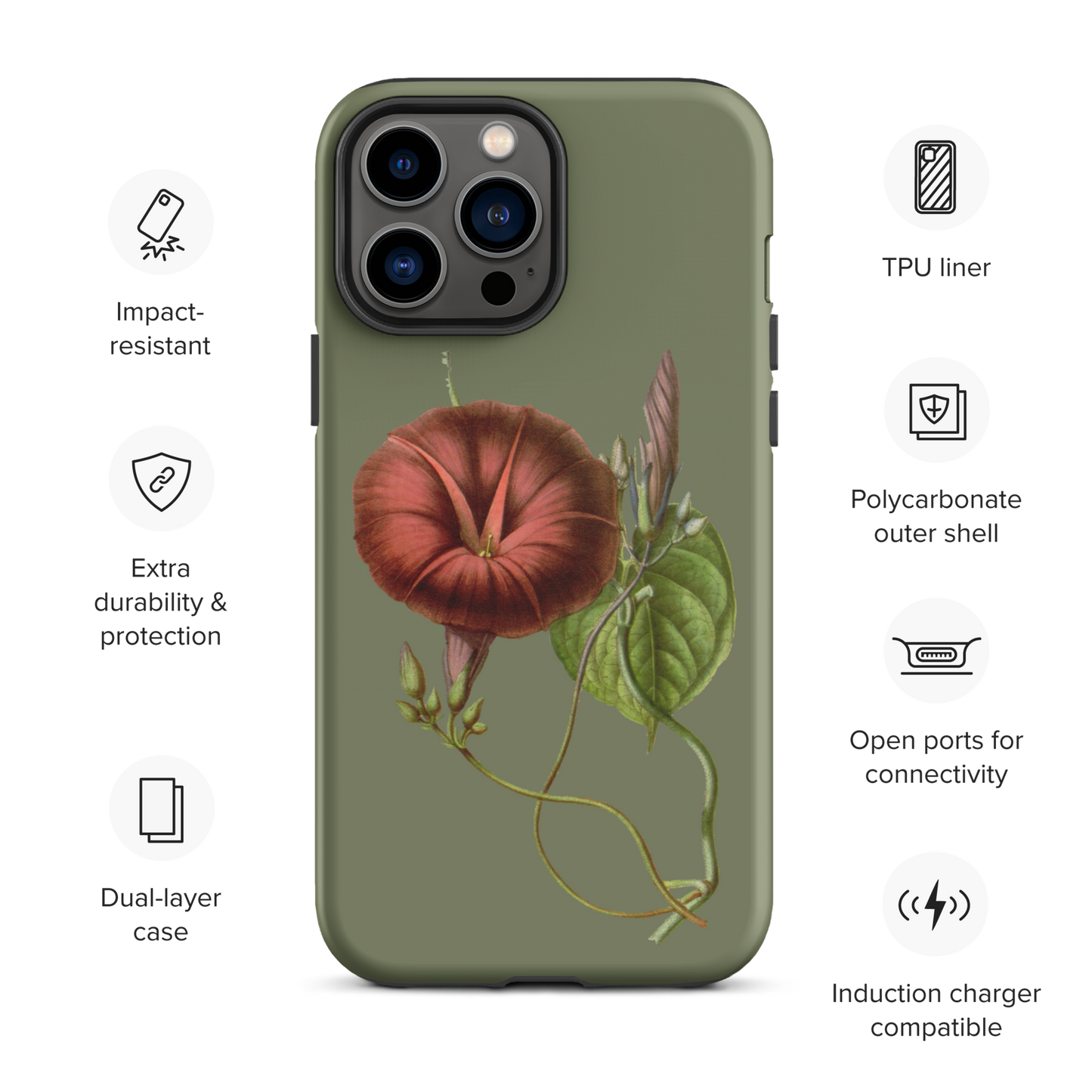 Vintage floral Tough iPhone case