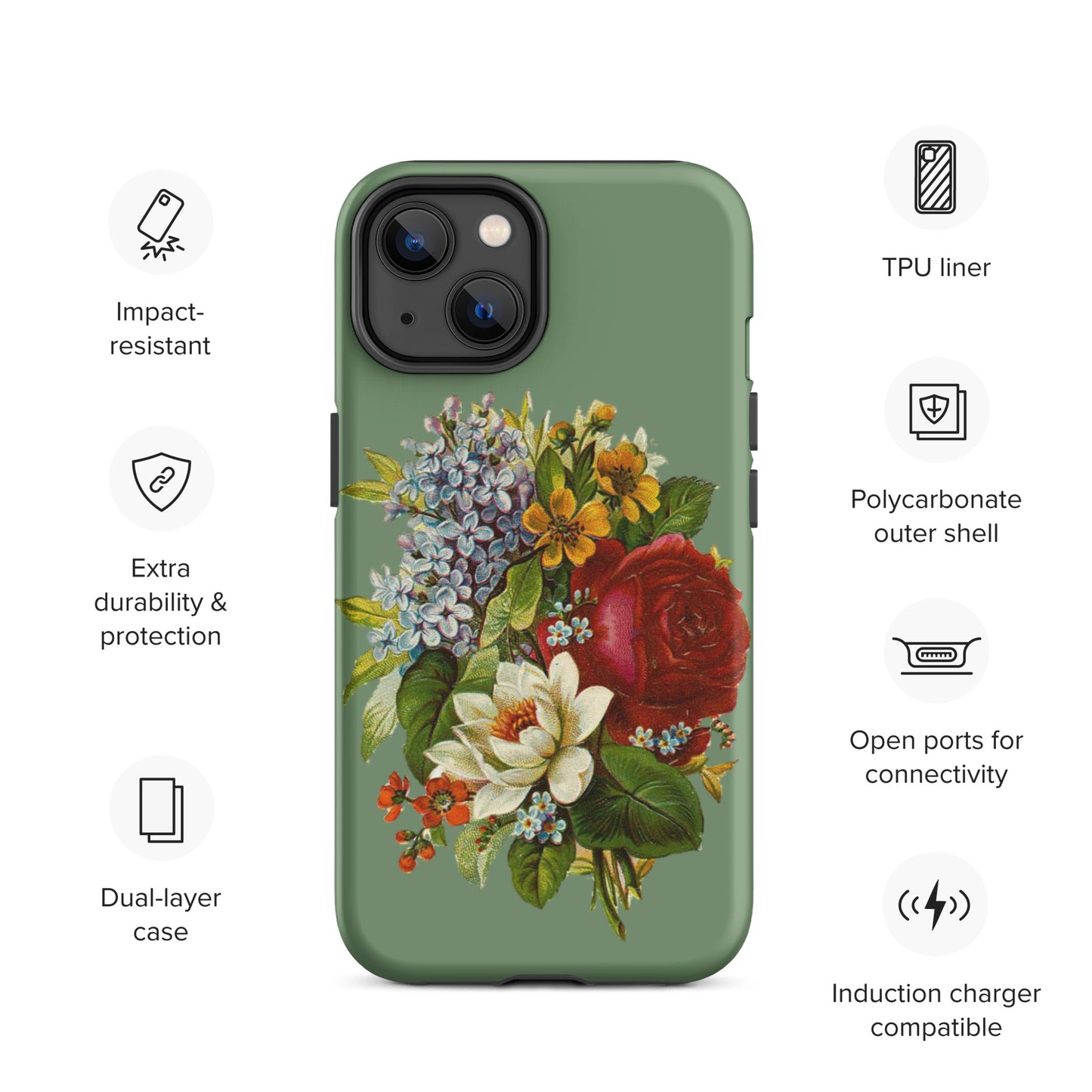 Vintage bouquet Tough iPhone case