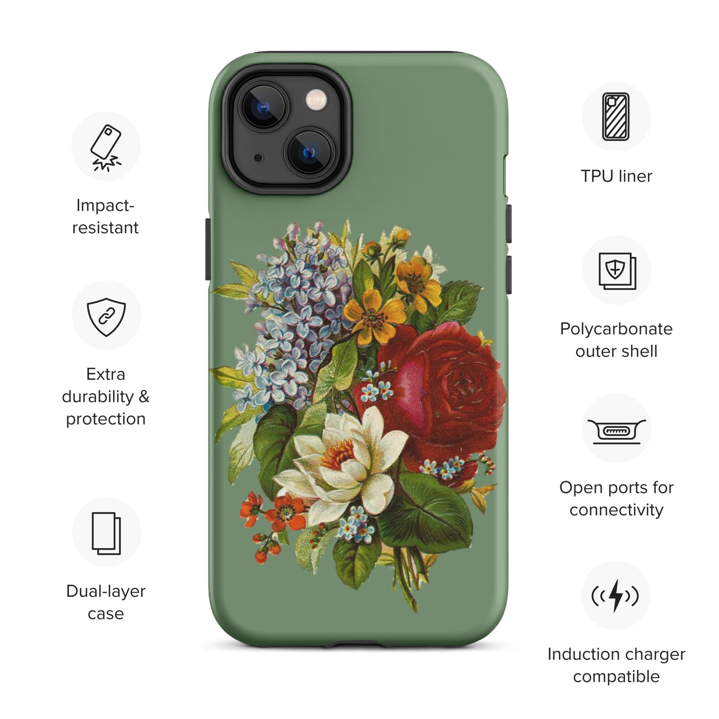 Vintage bouquet Tough iPhone case