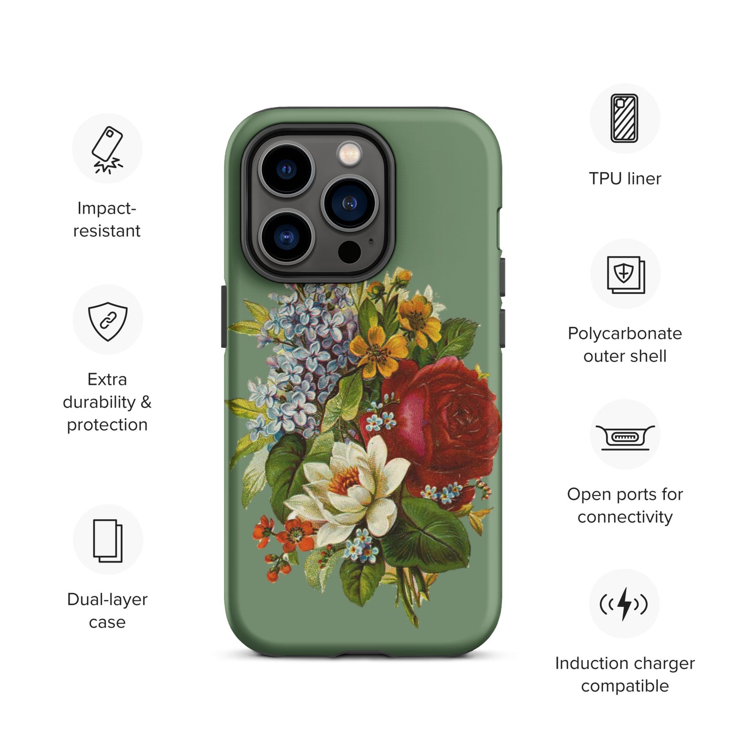 Vintage bouquet Tough iPhone case